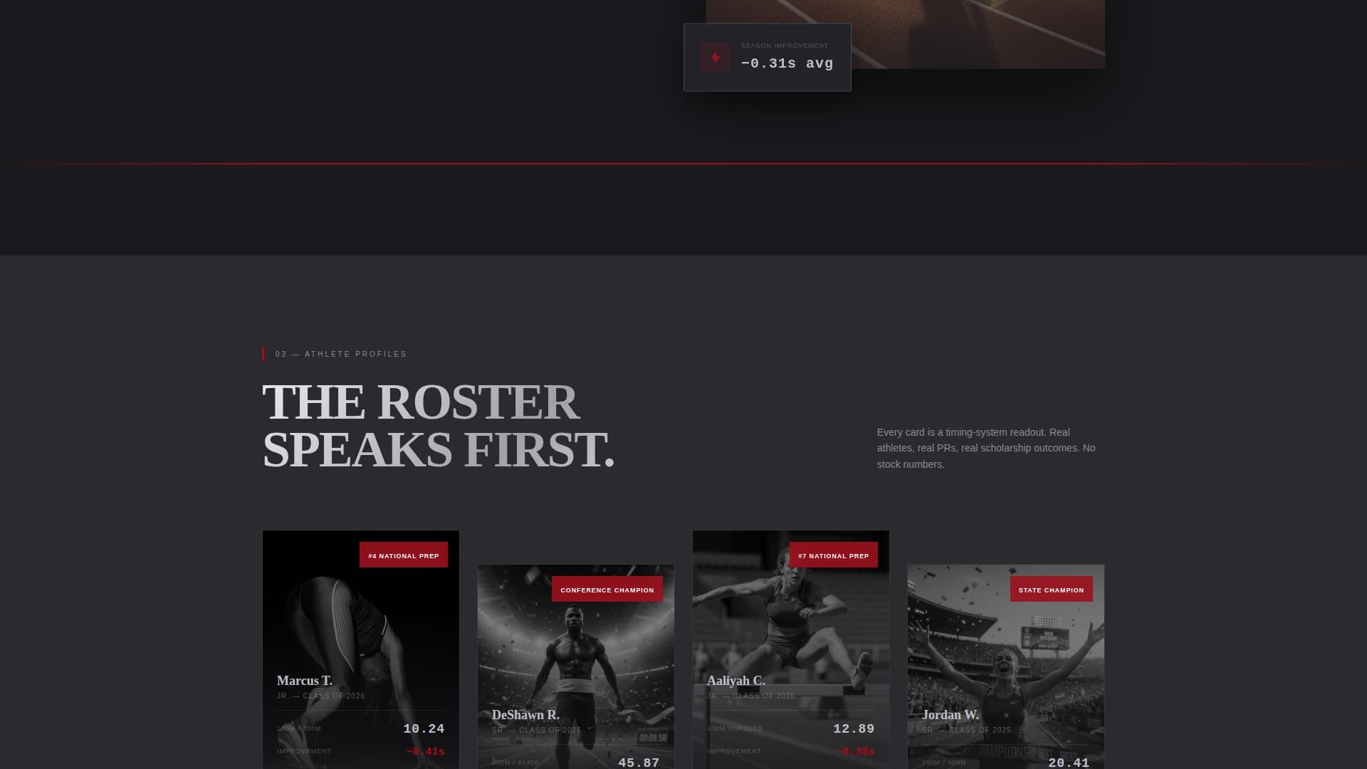 Stride - Powerful Track & Field Landing Page Template