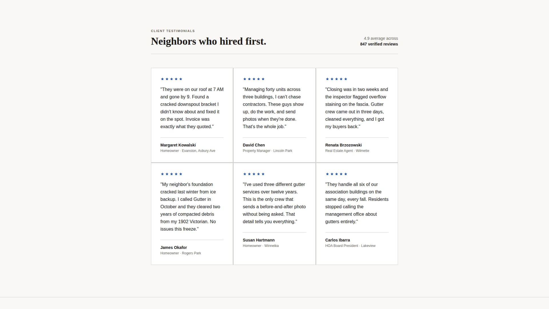 Gutter - Authoritative Chicago Landing Page Template