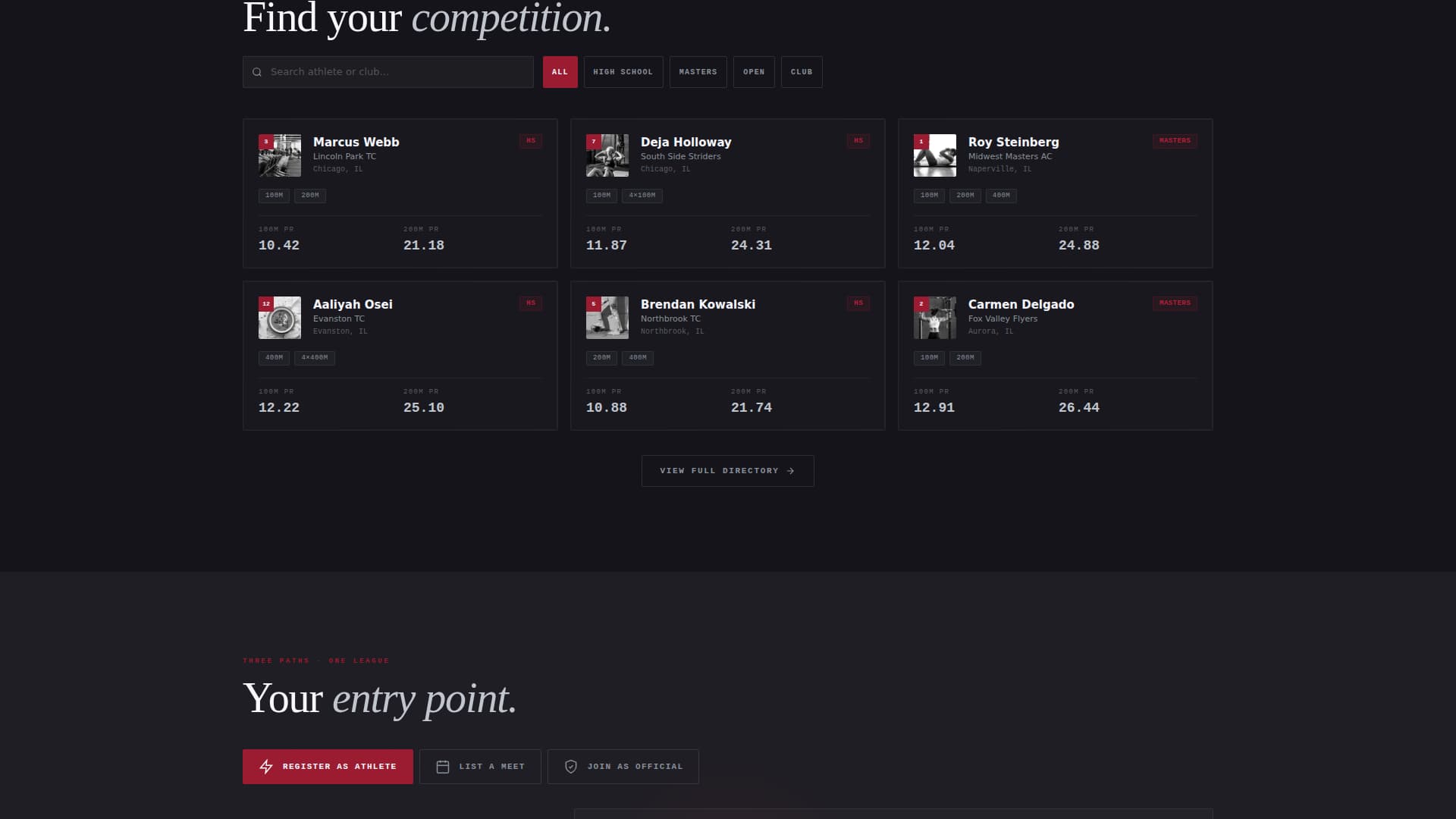 Sprint - Dynamic Track Landing Page Template