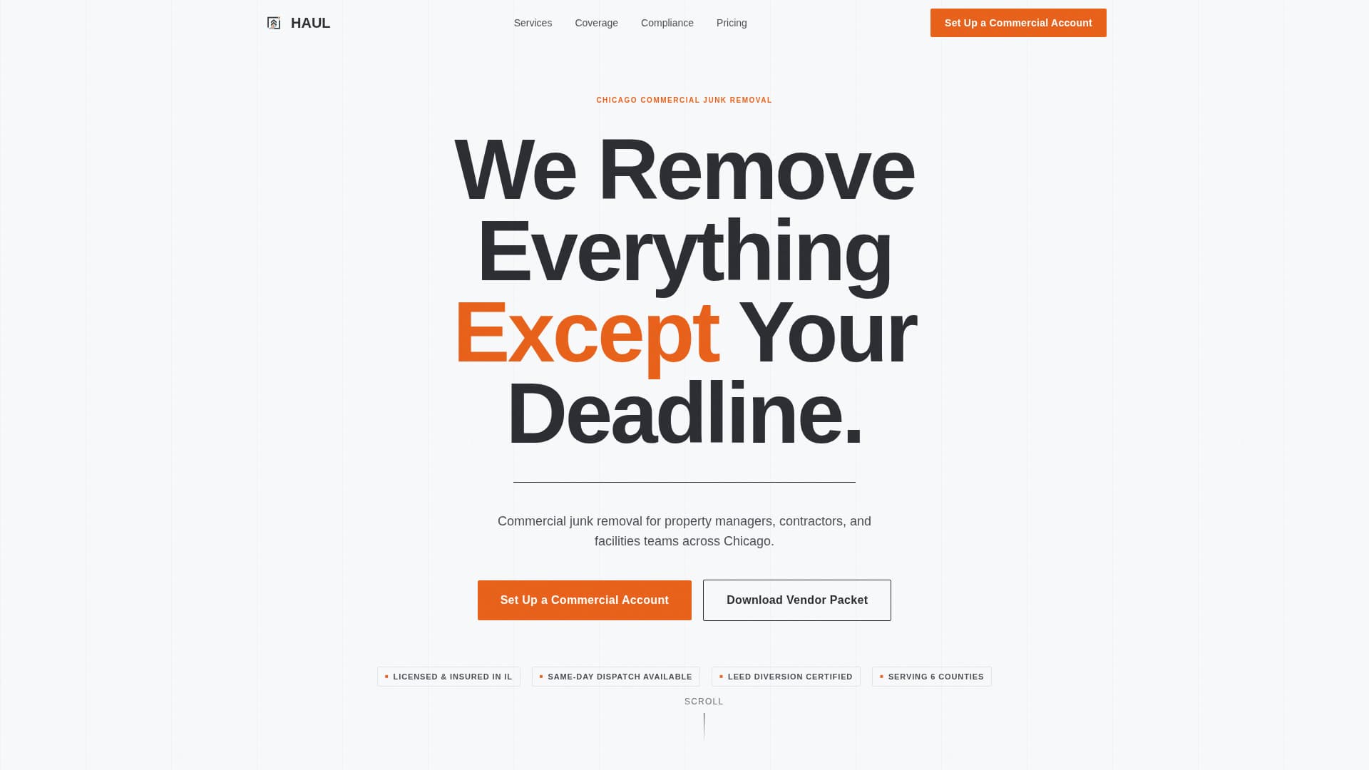 Remove — Efficient Junk Removal Landing Page Template