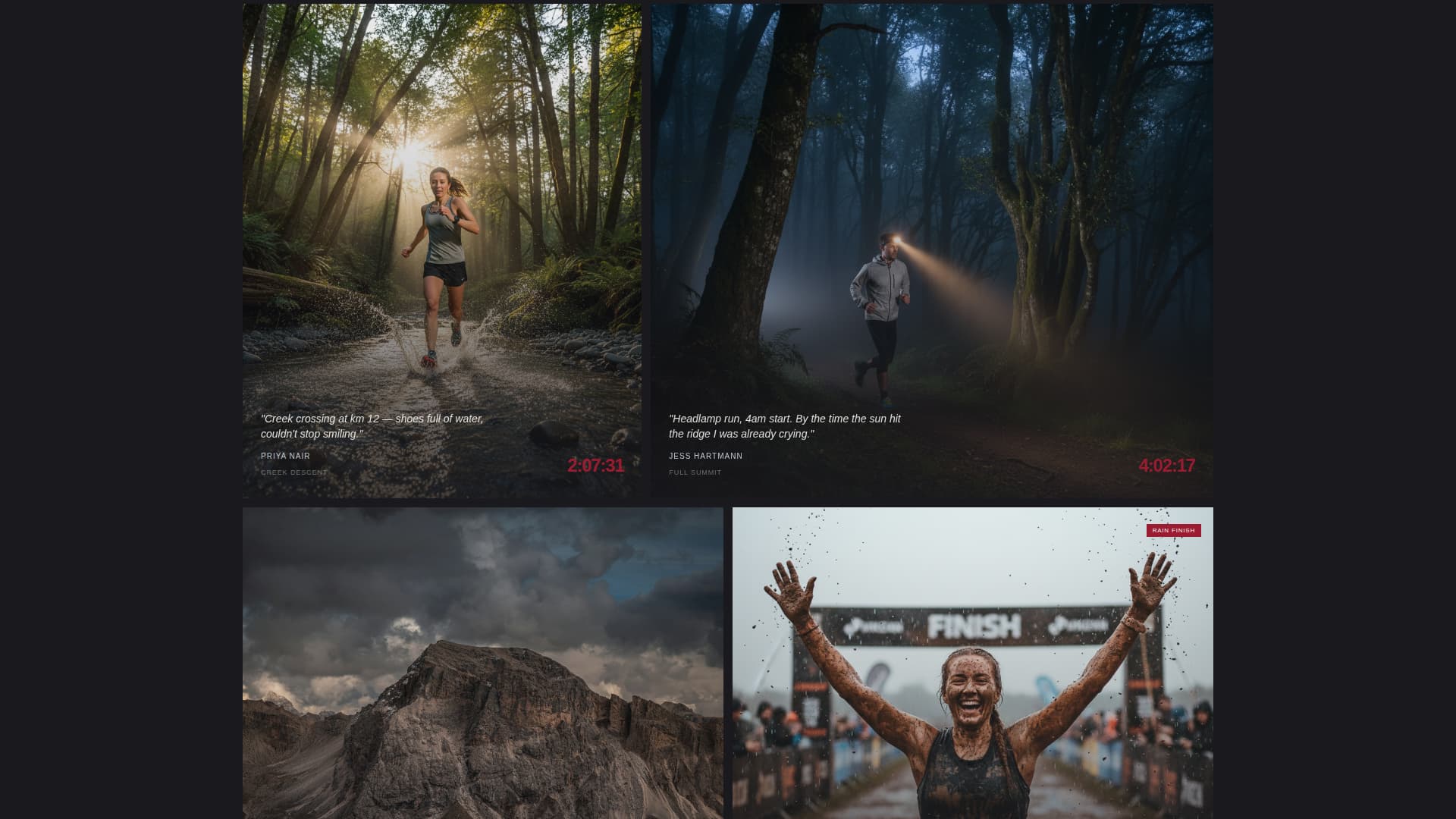 Stride - Rugged Trailrunning Landing Page Template