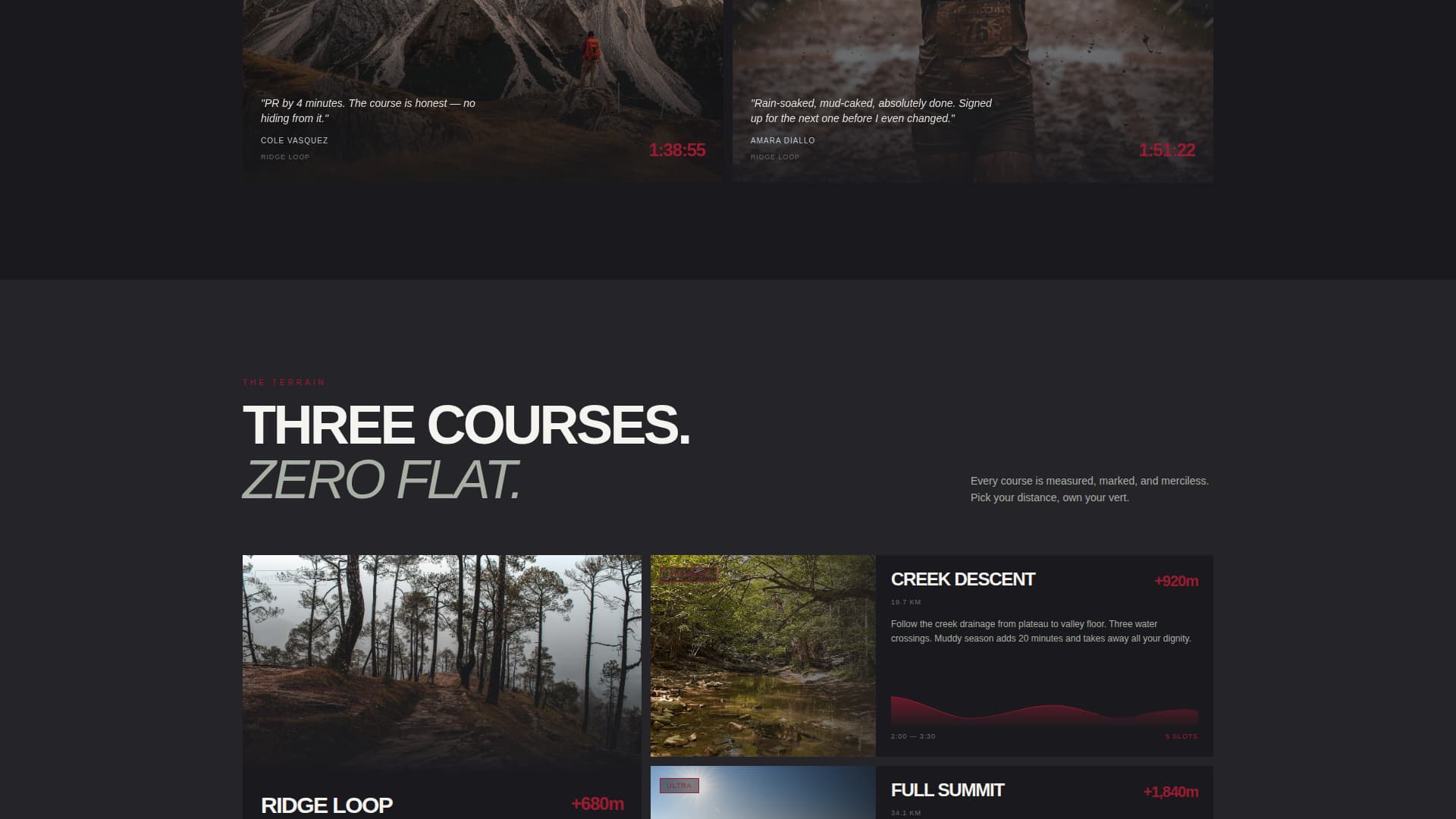 Stride - Rugged Trailrunning Landing Page Template
