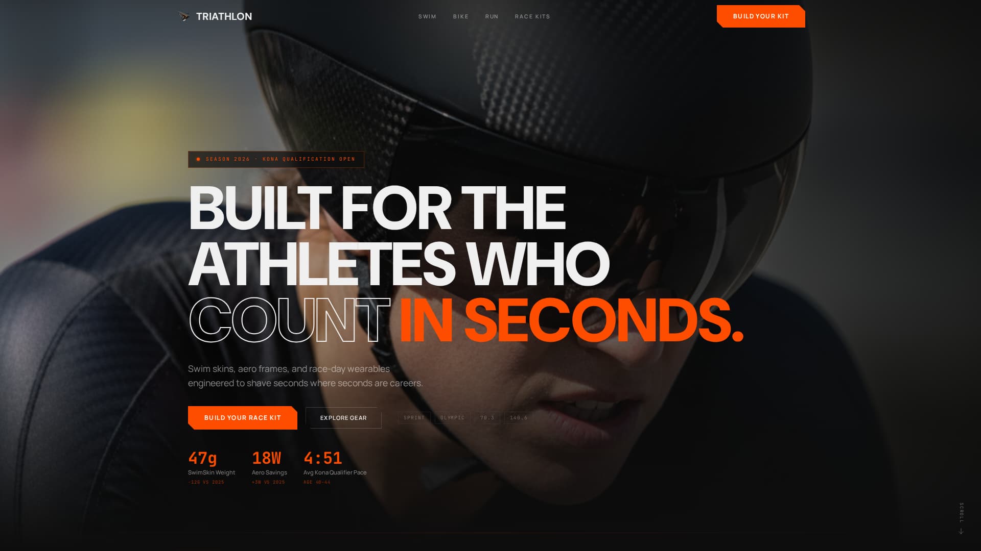 Triathlon - Elite Aero Landing Page Template