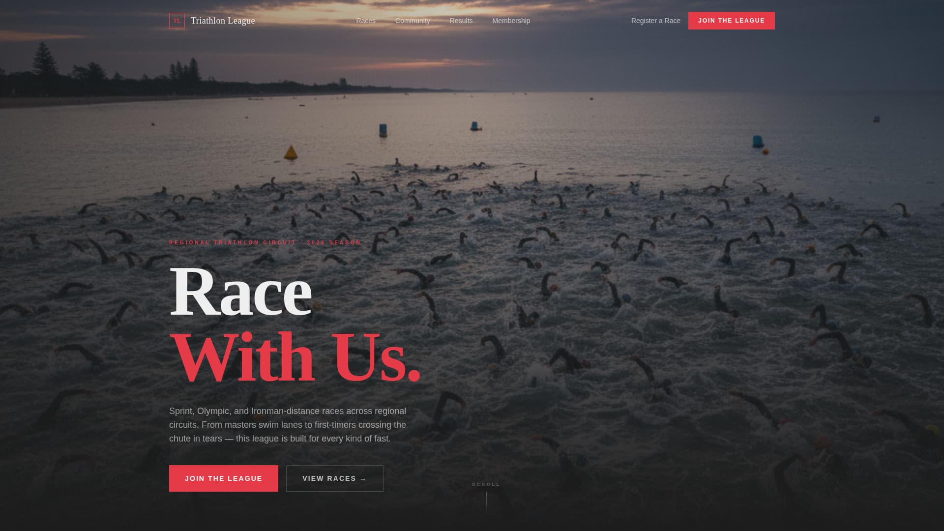 Triathlon - Highperformance League Landing Page Template