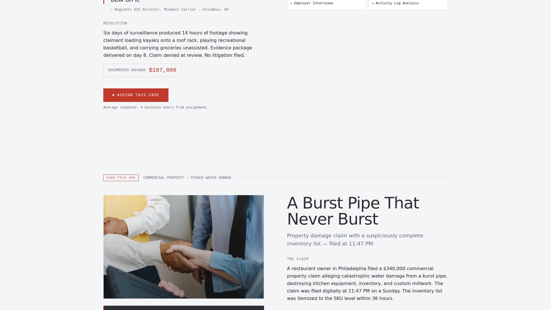 Investigate - Precision Claimsinvestigator Landing Page Template