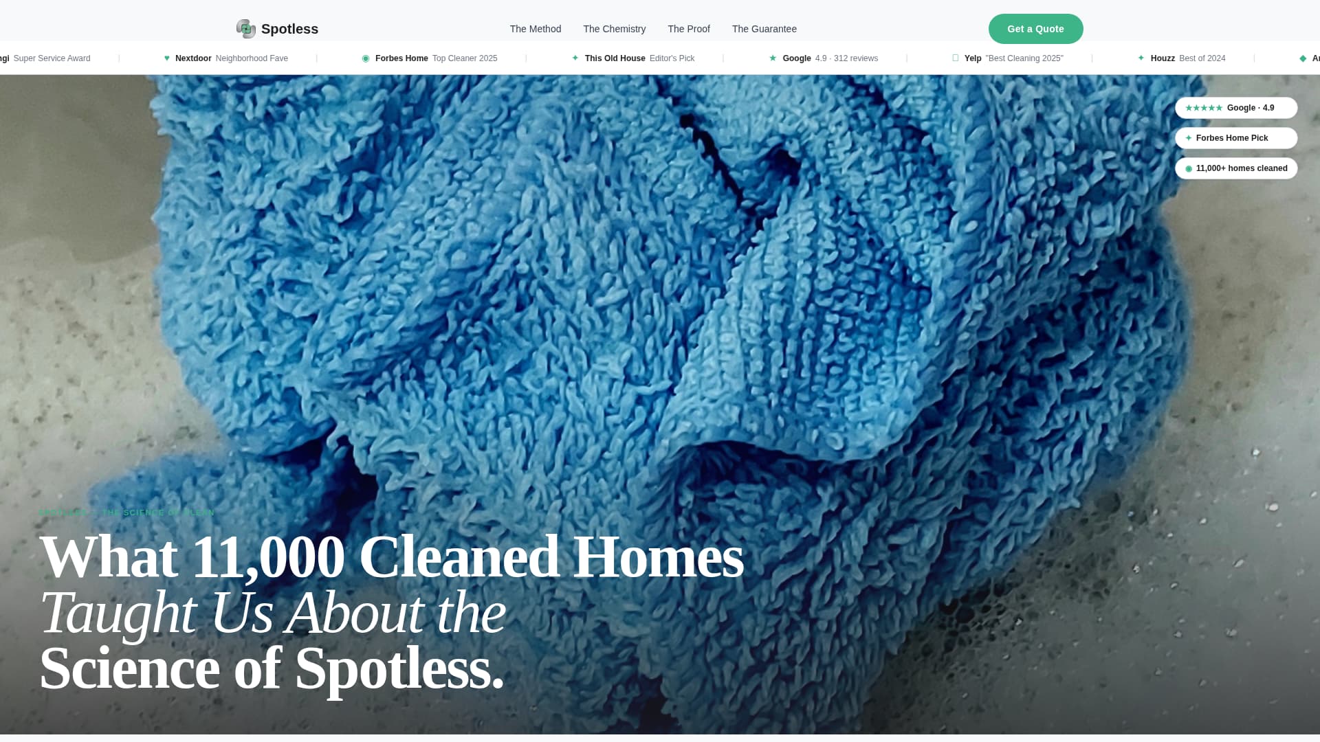 Spotless - Editorial Cleaning Landing Page Template