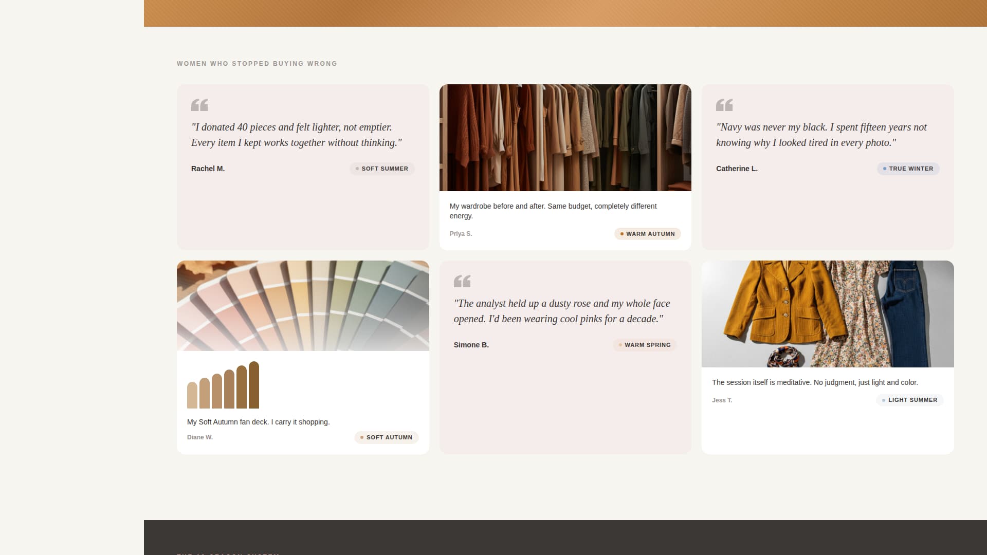 Drape - Elegant Coloranalyst Landing Page Template