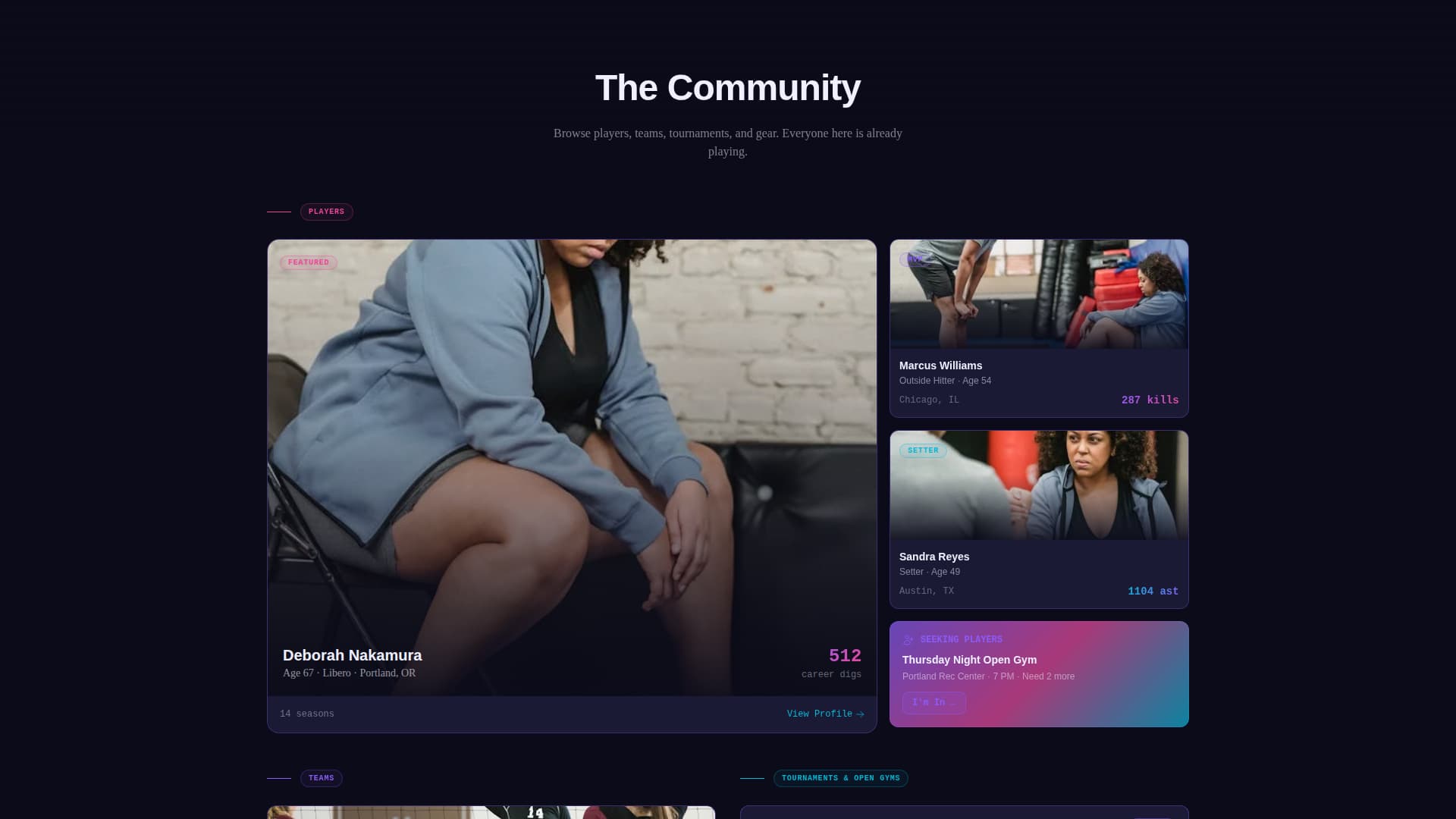 Slam — Thrilling Net Sports Landing Page Template
