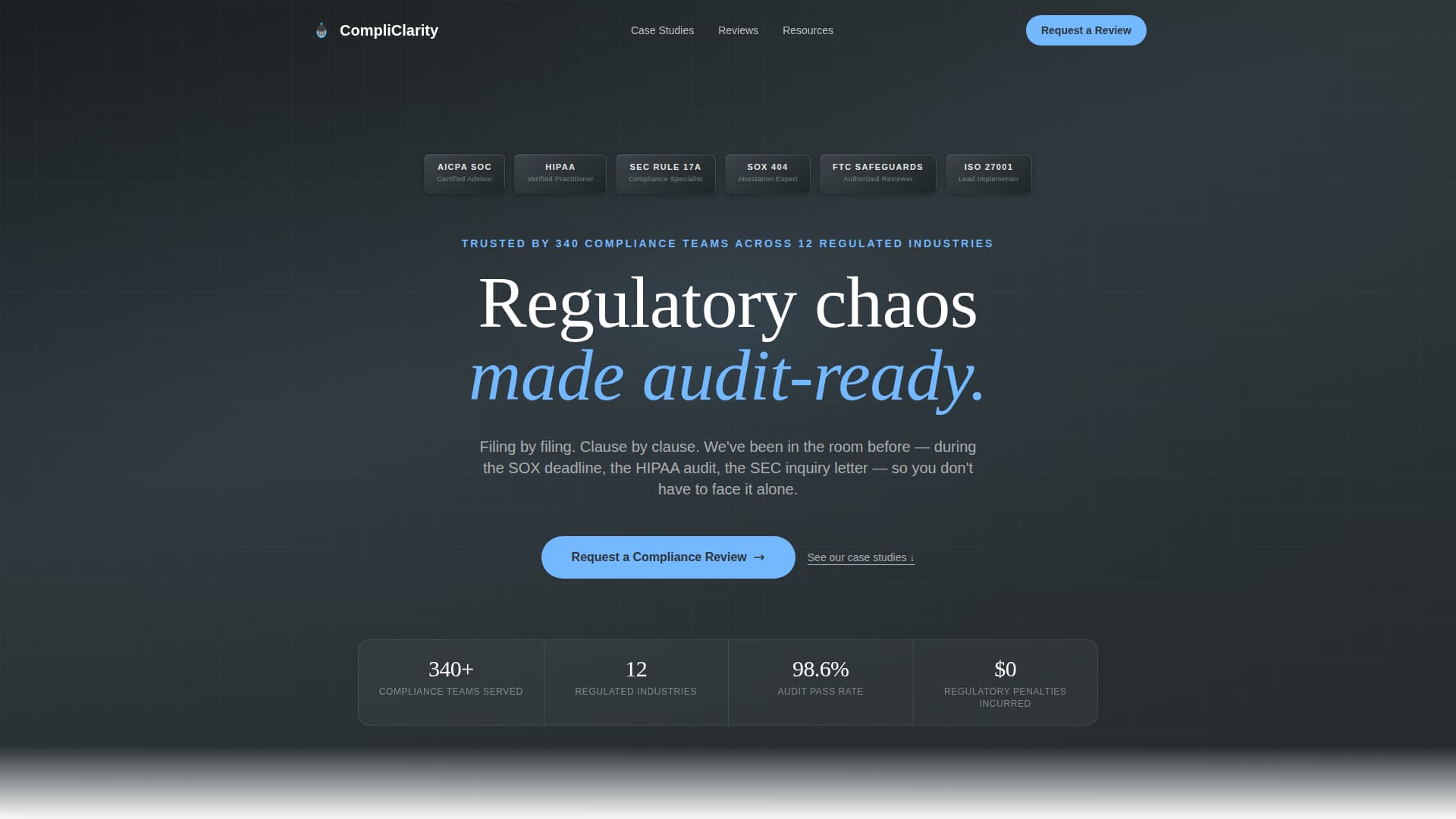 Comply — Verified Governance Landing Page Template