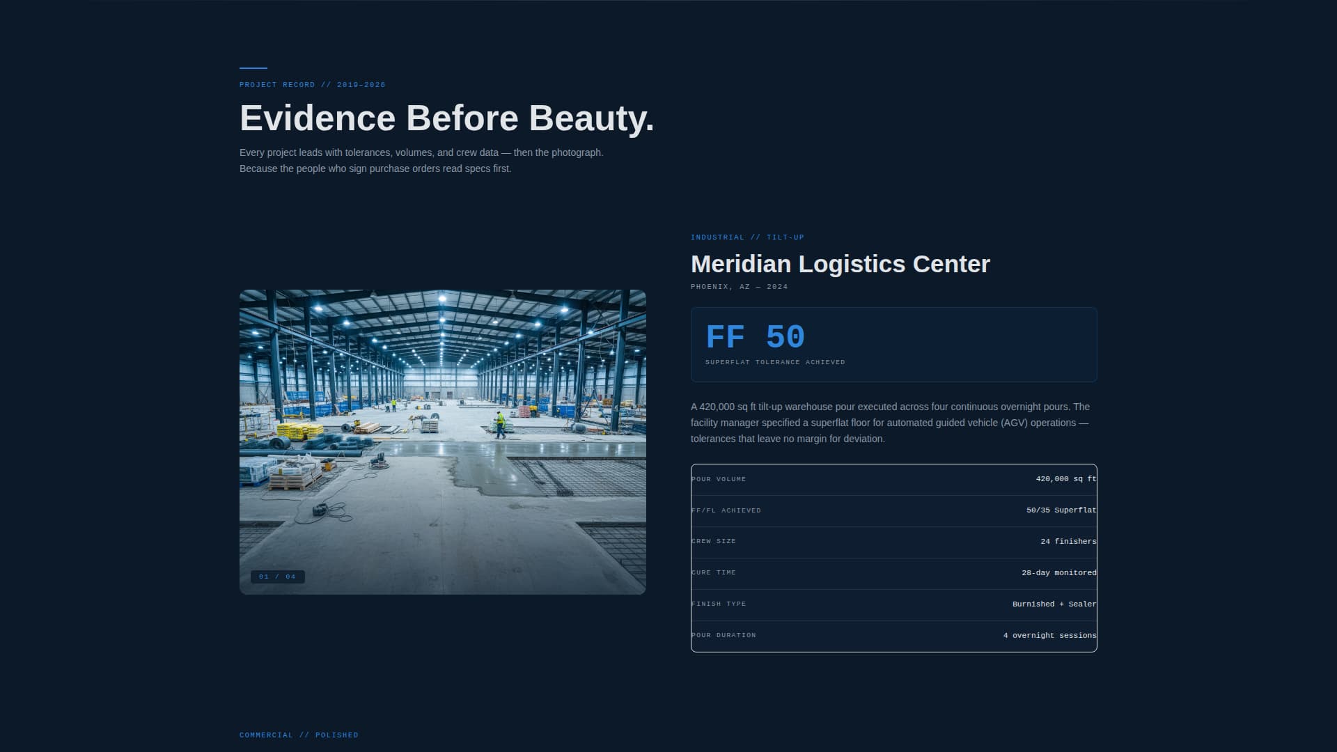 Slab - Precision Concrete Landing Page Template