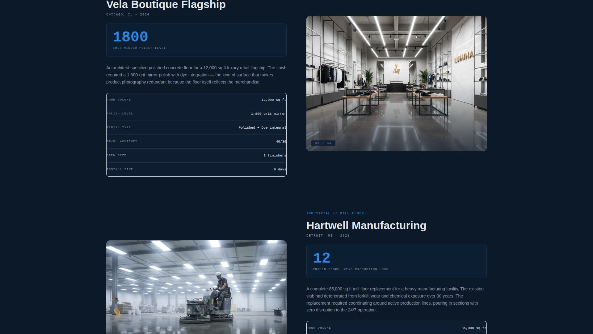 Slab - Precision Concrete Landing Page Template