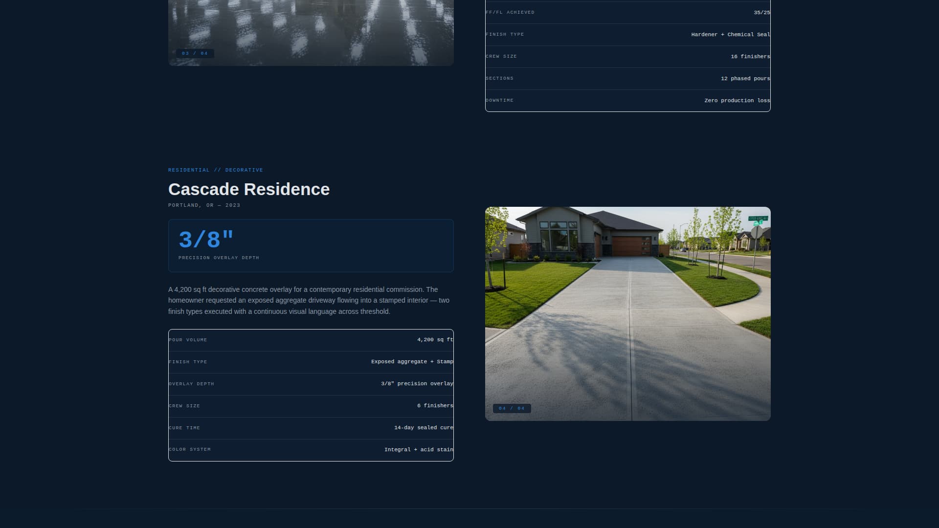 Slab - Precision Concrete Landing Page Template
