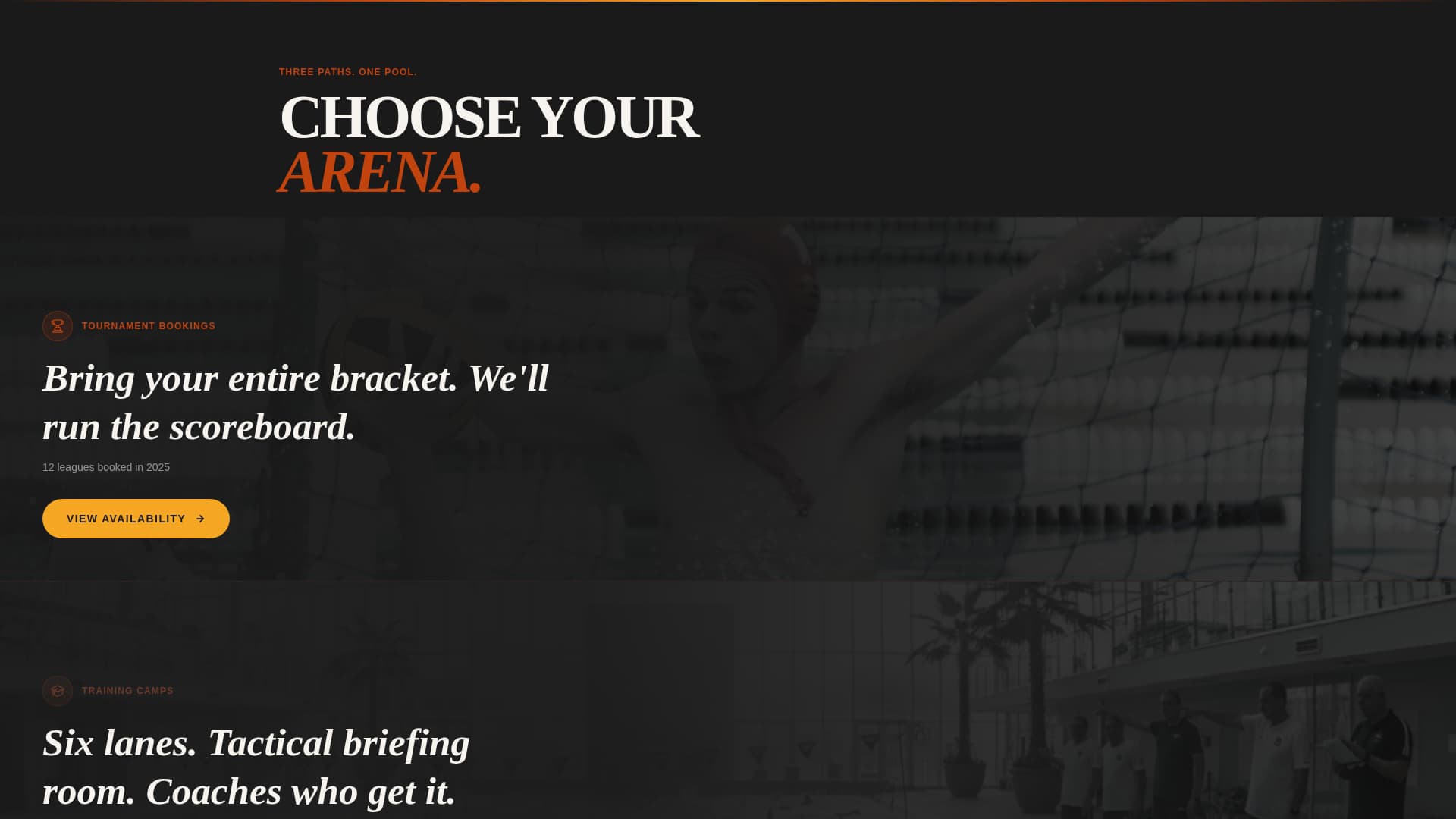 Surge - Fierce Waterpolo Landing Page Template