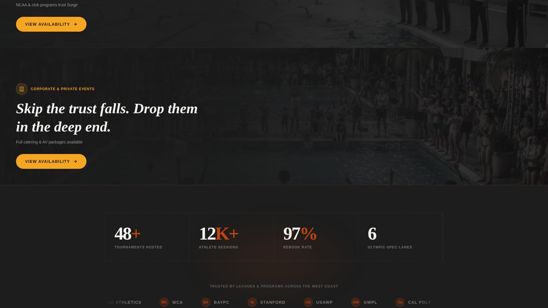 Surge - Fierce Waterpolo Landing Page Template