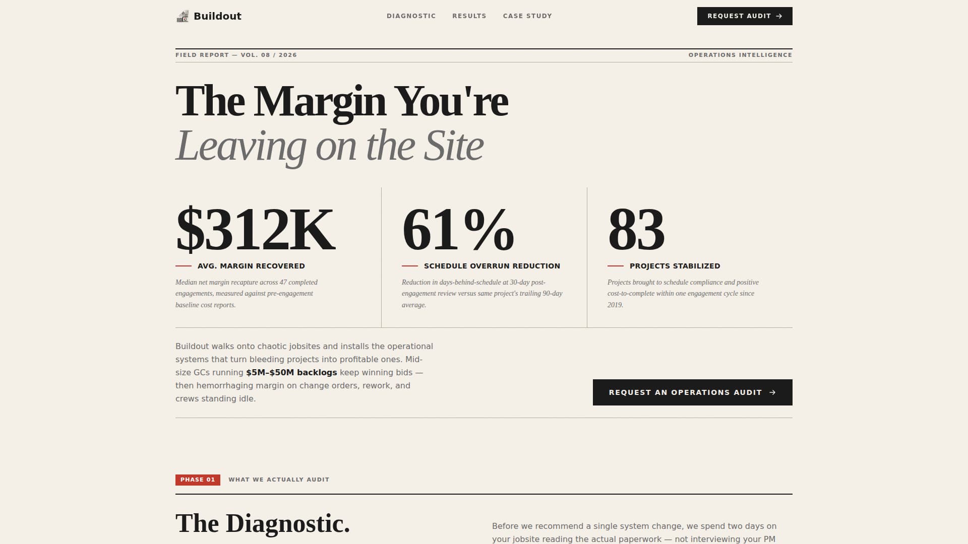 Buildout - Profitable Construction Landing Page Template