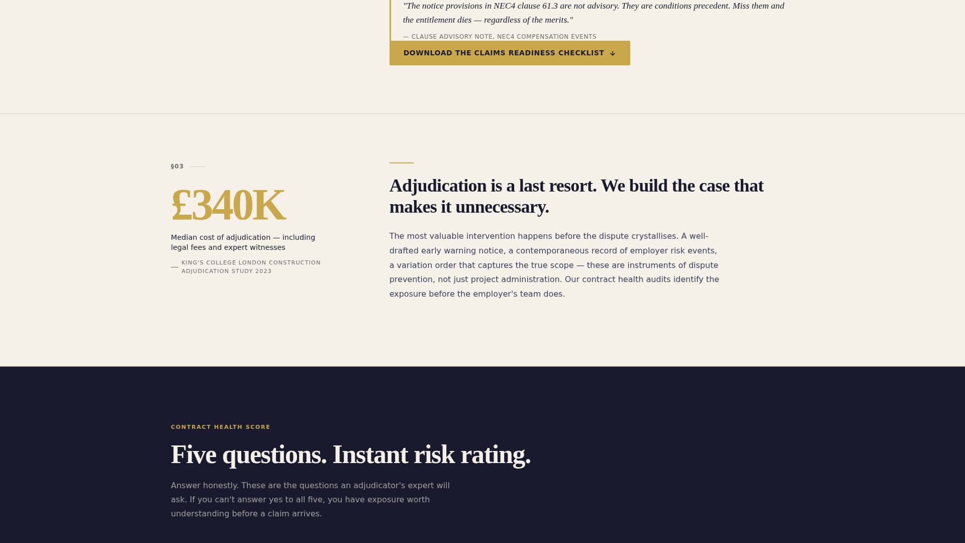 Clause - Authoritative Construction Landing Page Template