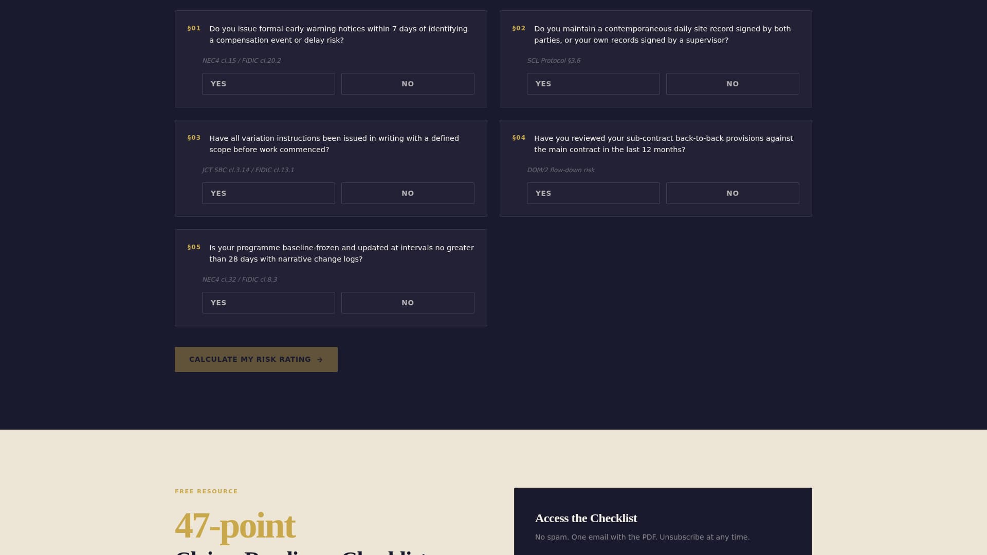 Clause - Authoritative Construction Landing Page Template