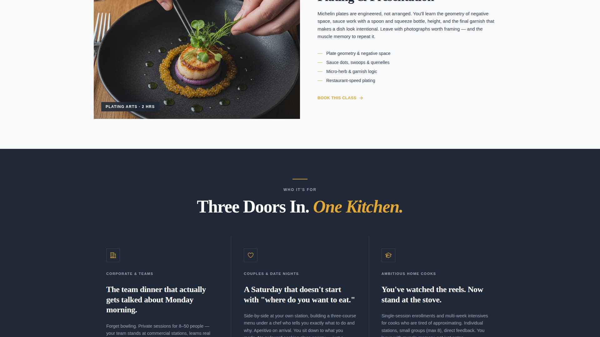 Saut - Elite Culinary Landing Page Template