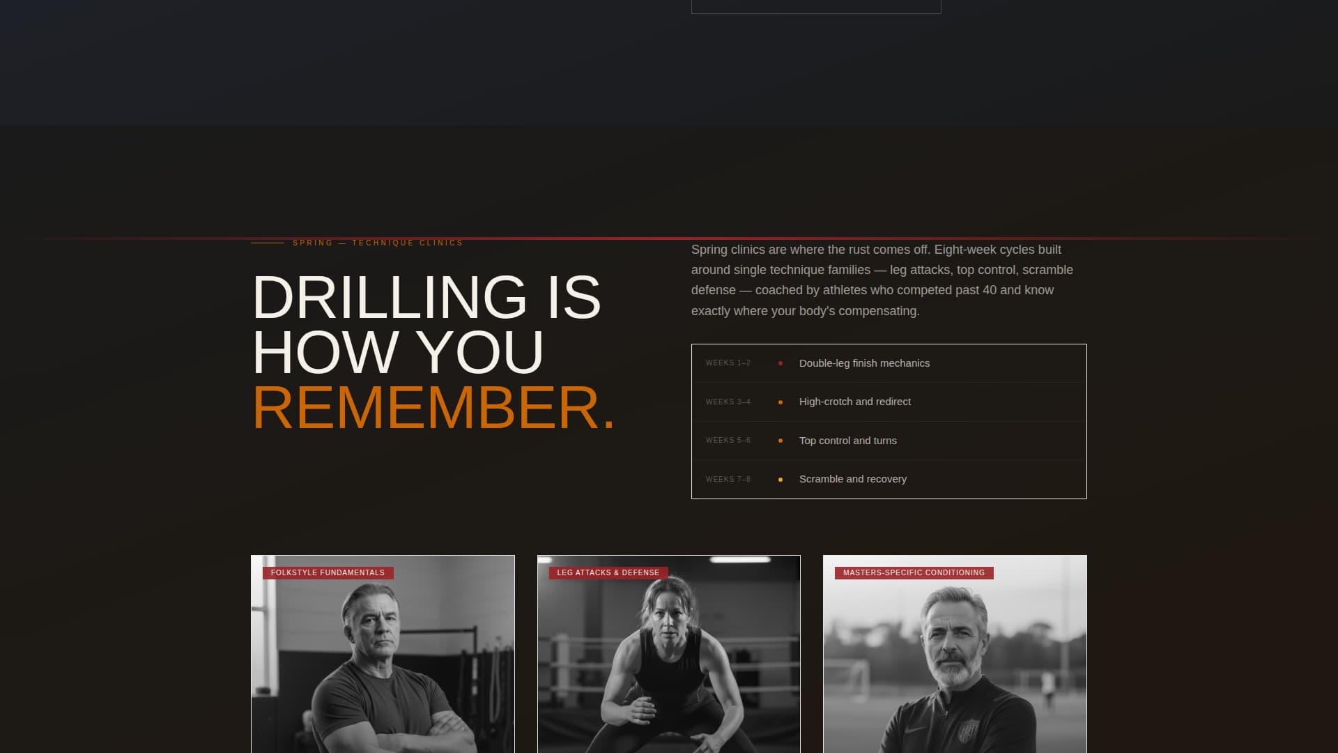 Takedown - Powerful Wrestling Landing Page Template