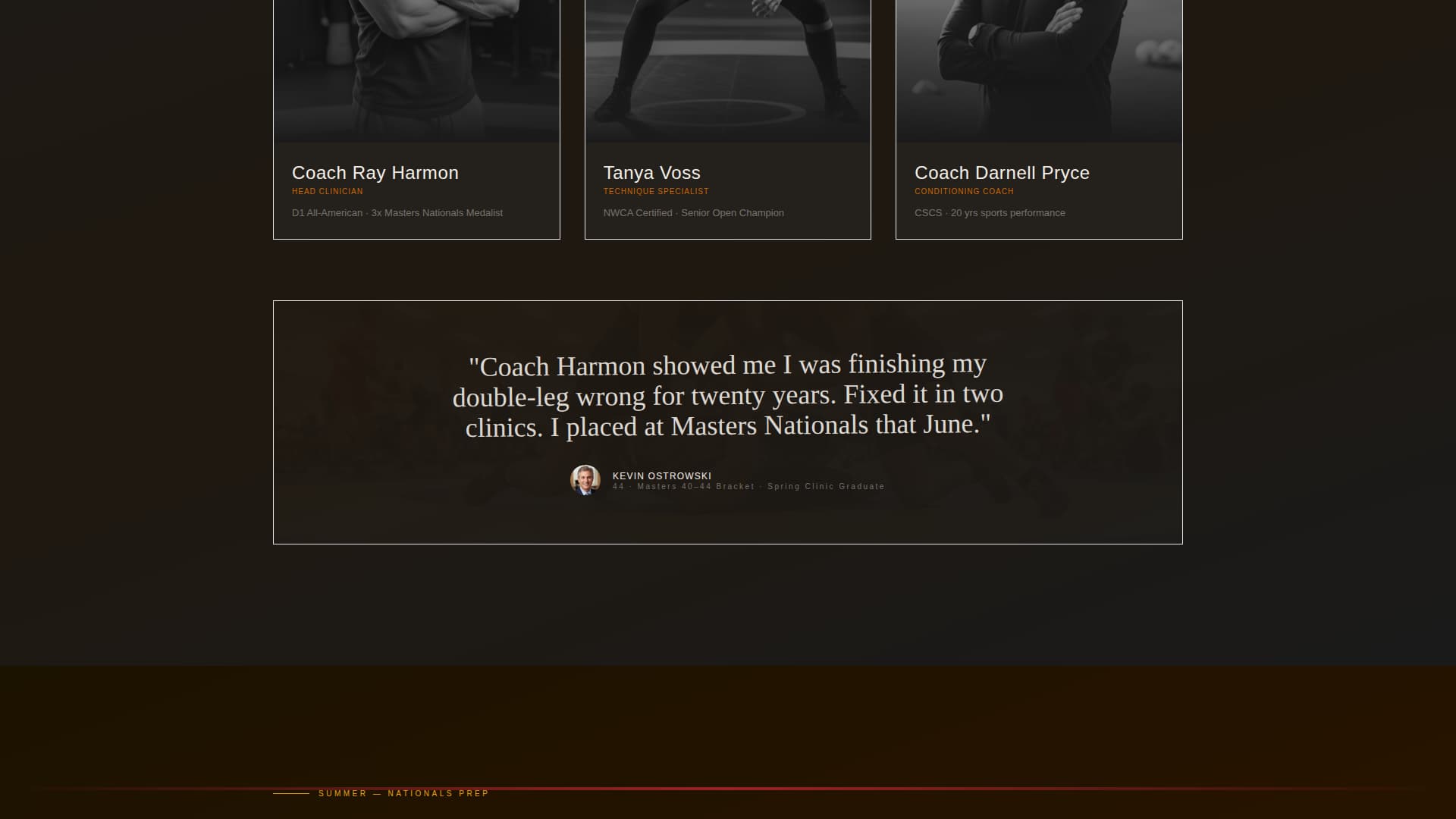 Takedown - Powerful Wrestling Landing Page Template