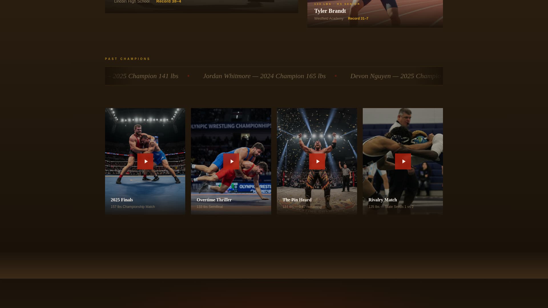 Pin — Dominant Grappling Sports Landing Page Template
