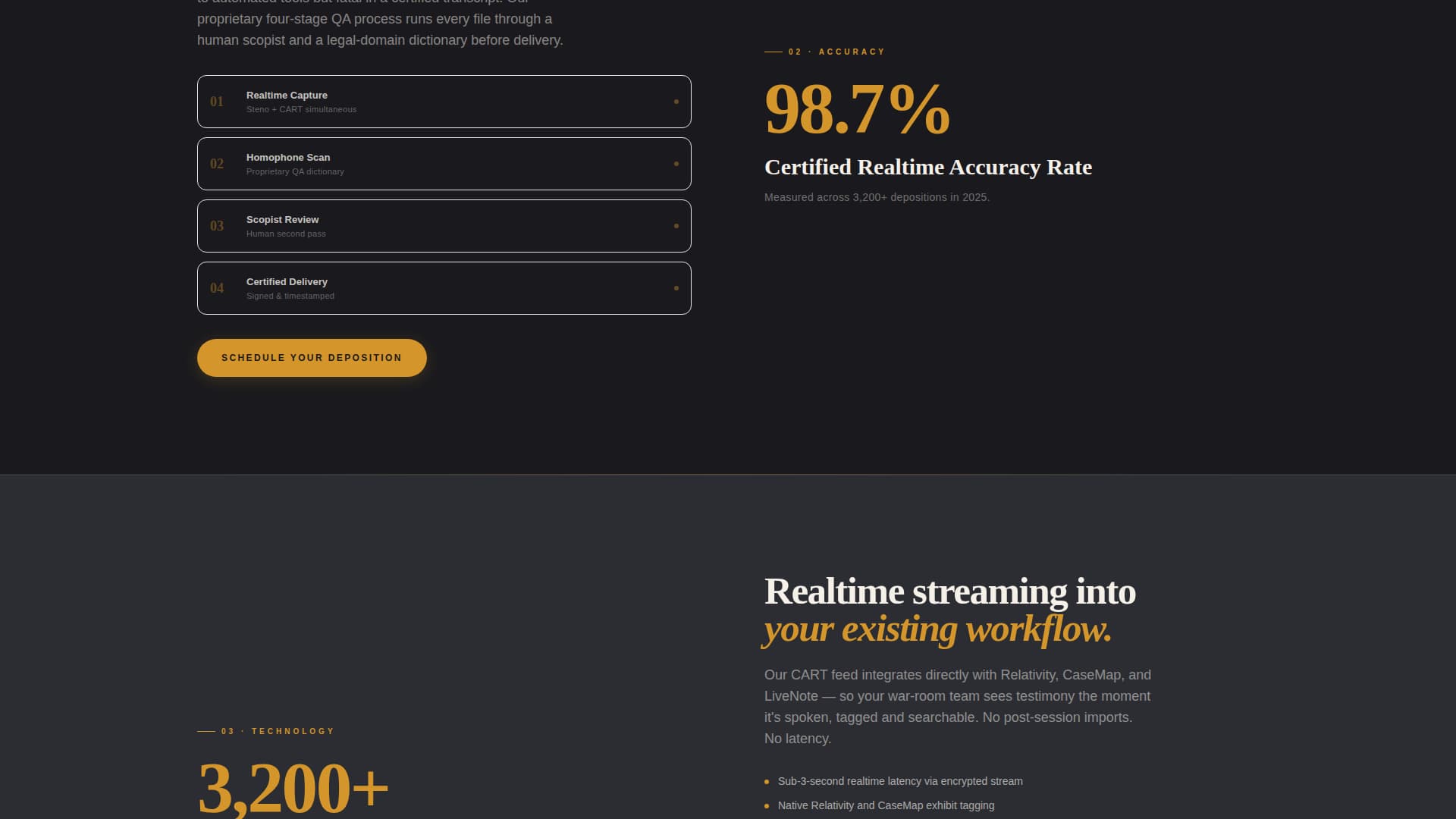 Record - Authoritative Courtreporter Landing Page Template