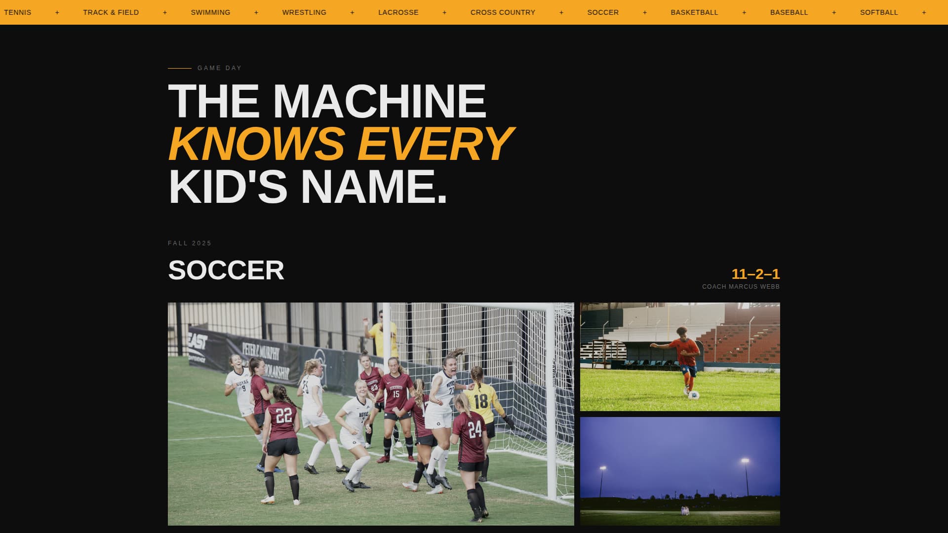 Whistle - Electric Youthsports Landing Page Template