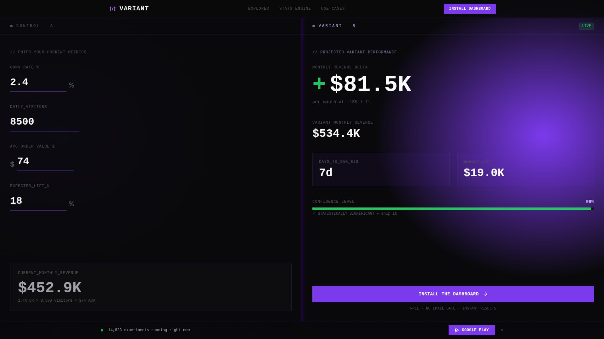 Data & Analytics Cost Calculator Website Template