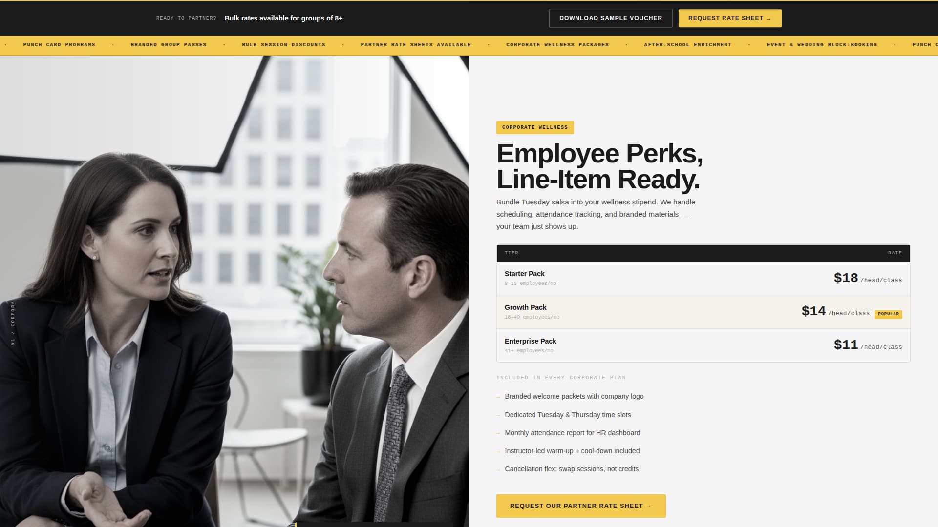 Dancepartners - Highconverting Danceschool Landing Page Template