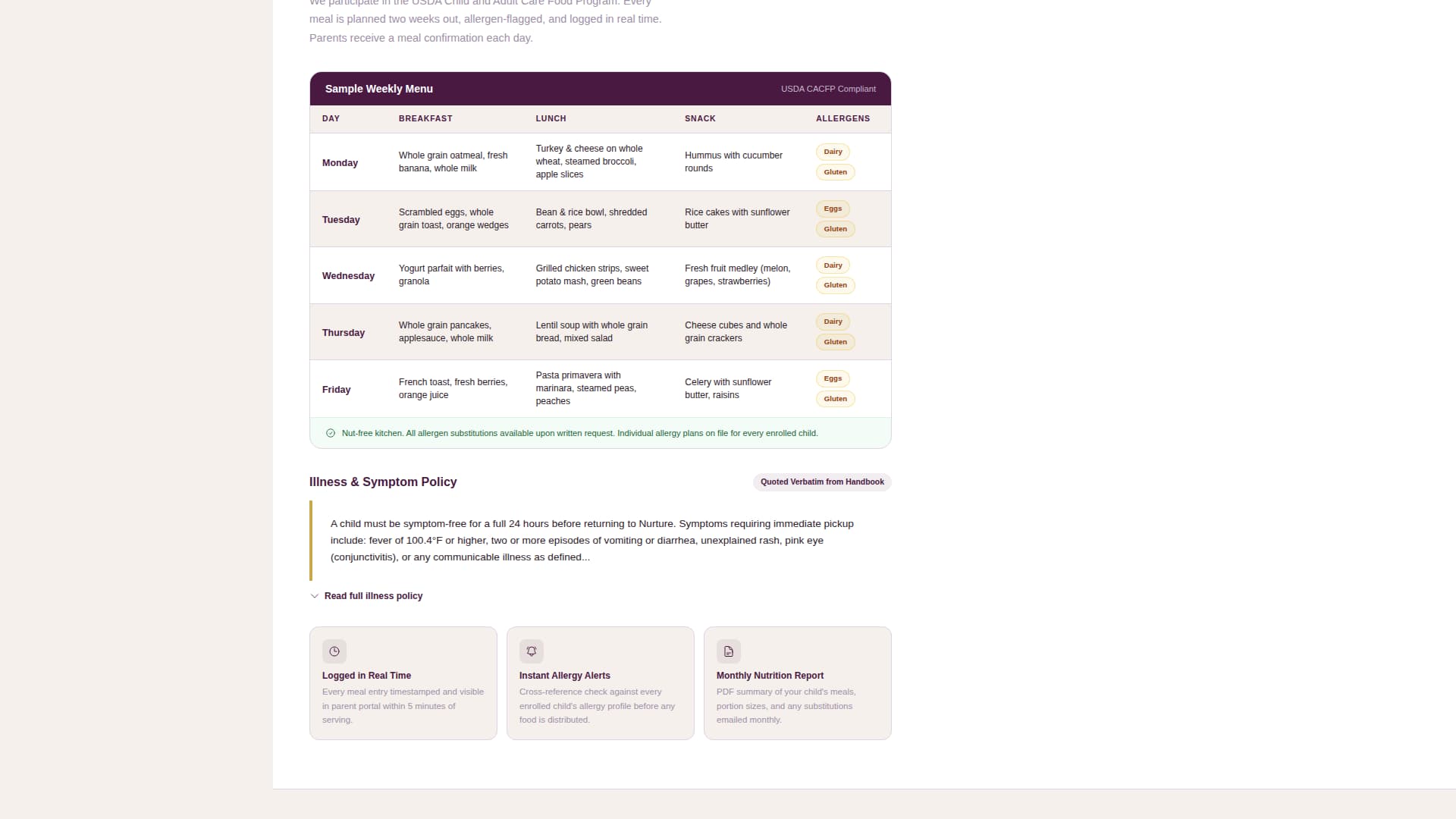 Nurture - Trusted Daycare Landing Page Template