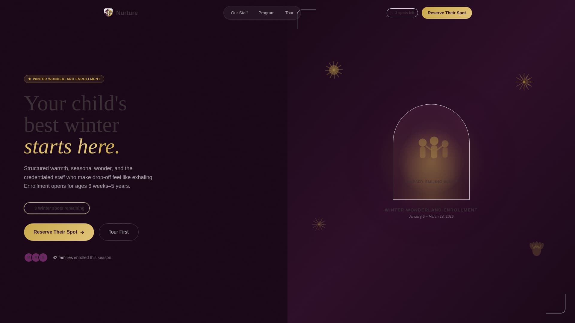 Grow — Expert Early Childhood Care Landing Page Template
