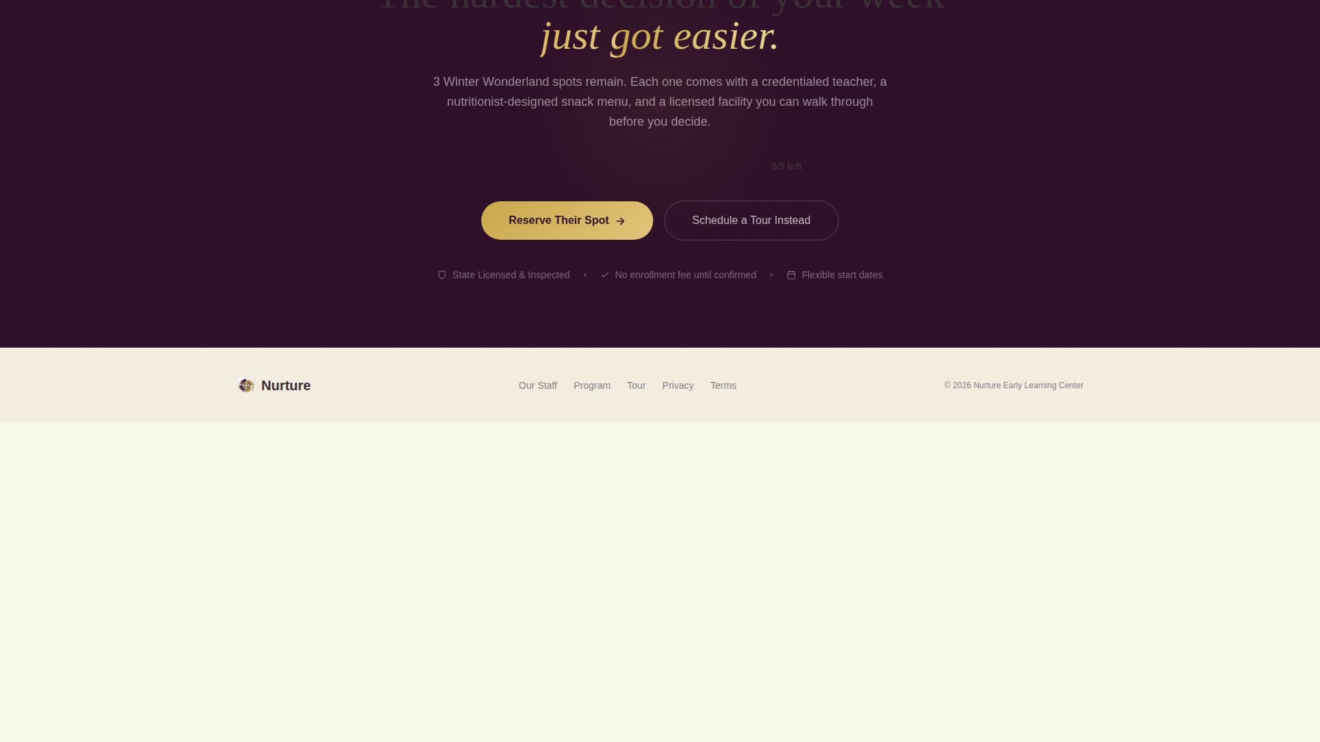 Grow — Expert Early Childhood Care Landing Page Template