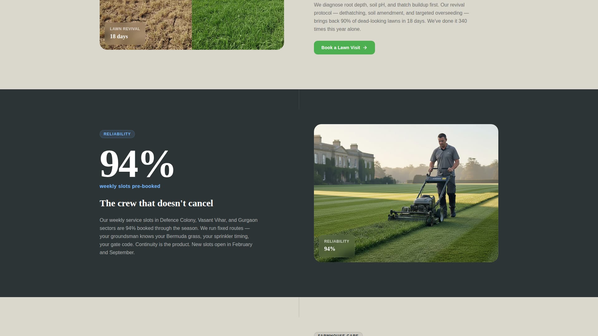 Turf - Trusted Lawncare Landing Page Template
