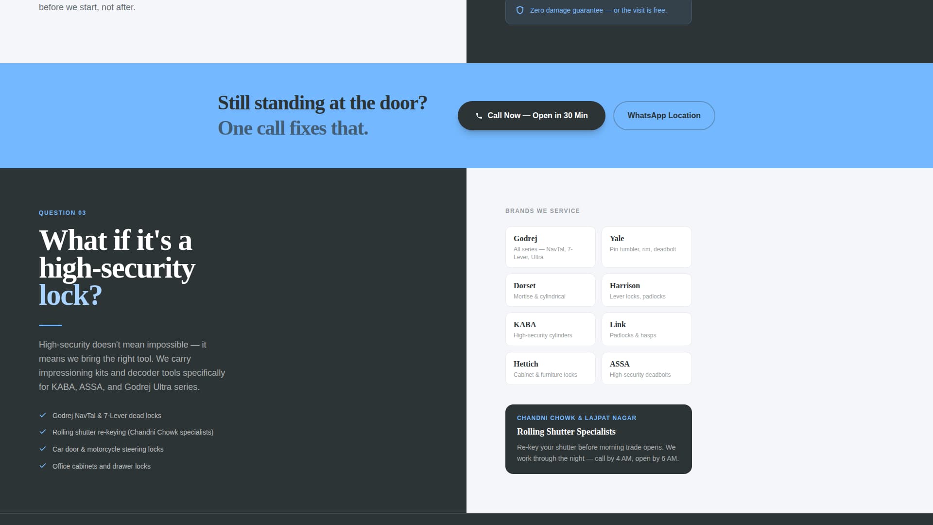 Tala - Urgent Locksmith Landing Page Template