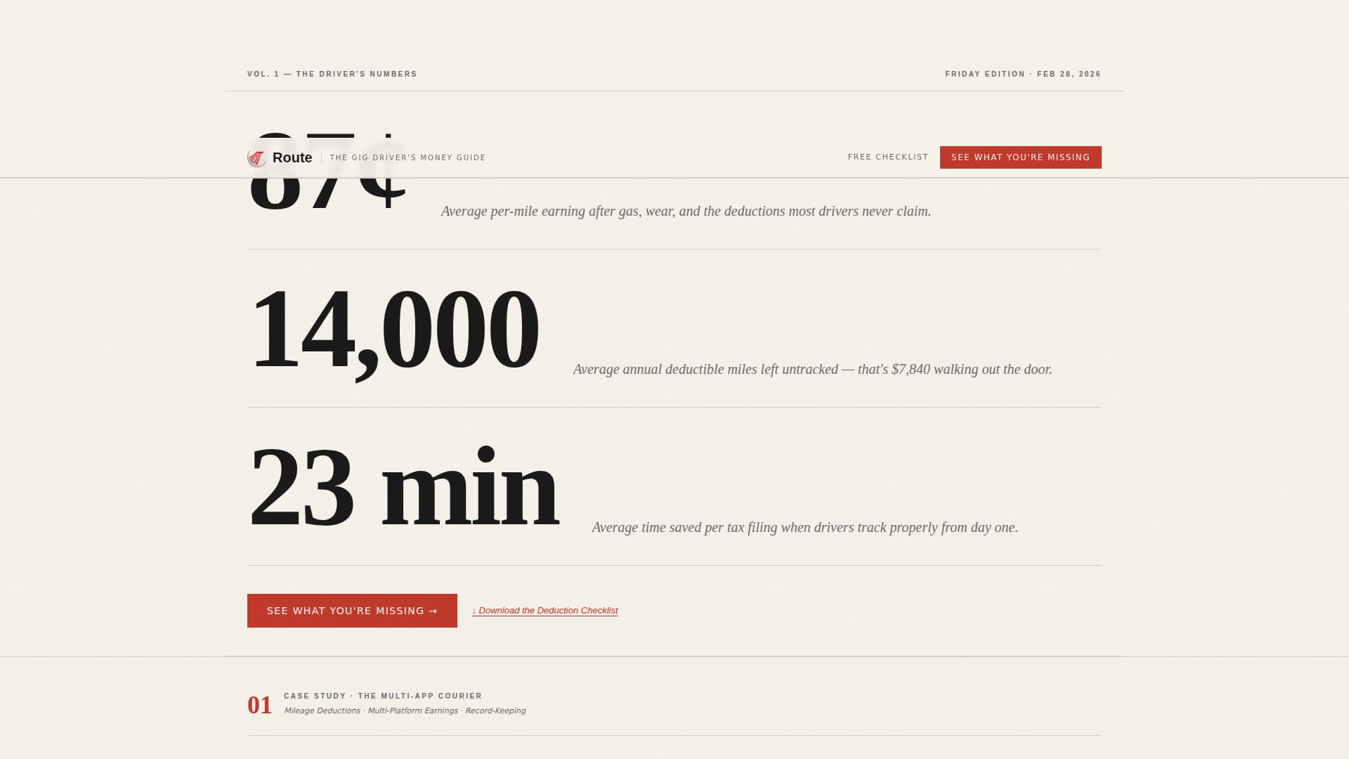 Route - Essential Driver Landing Page Template