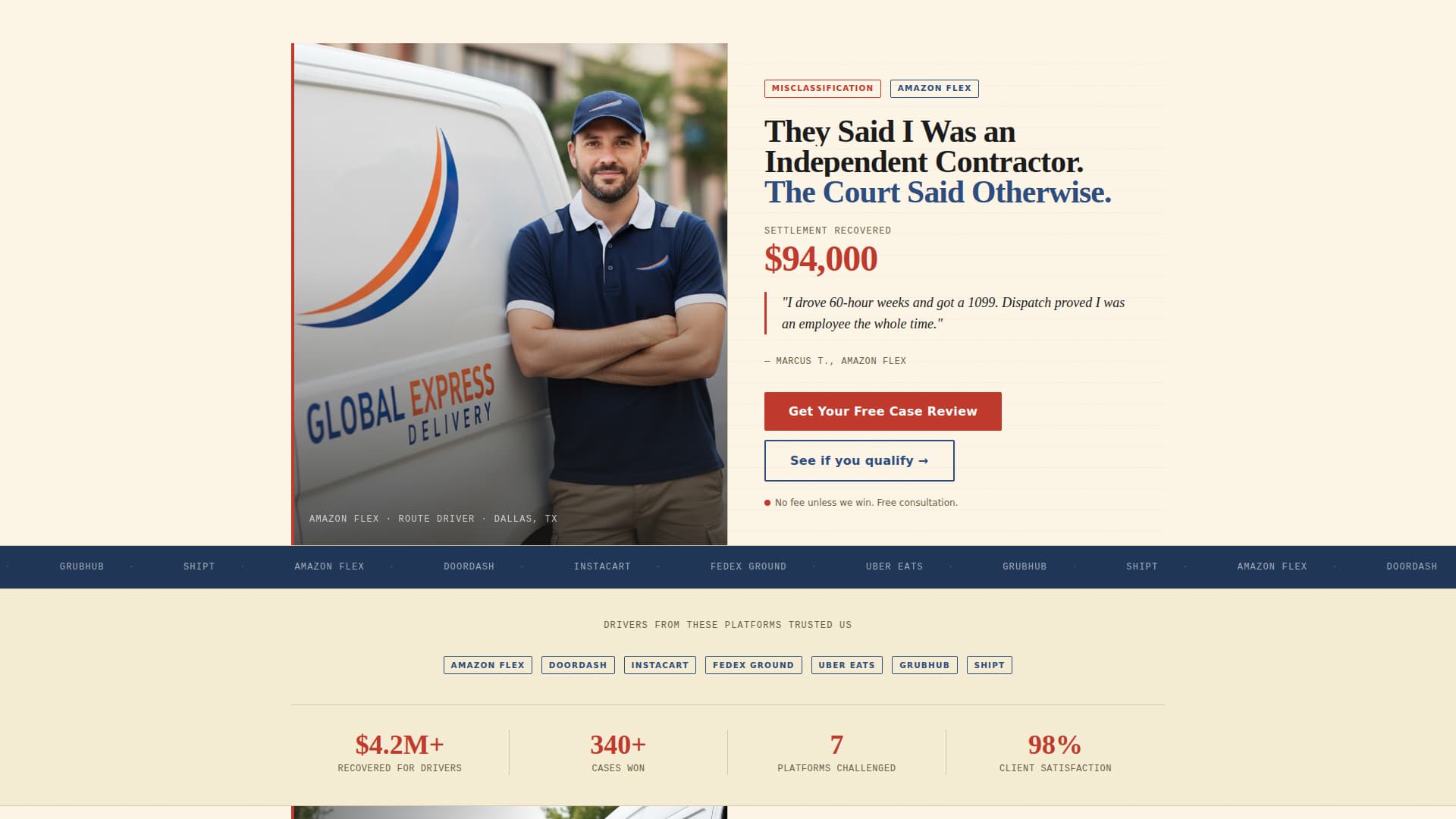 Dispatch - Powerful Driveradvocacy Landing Page Template