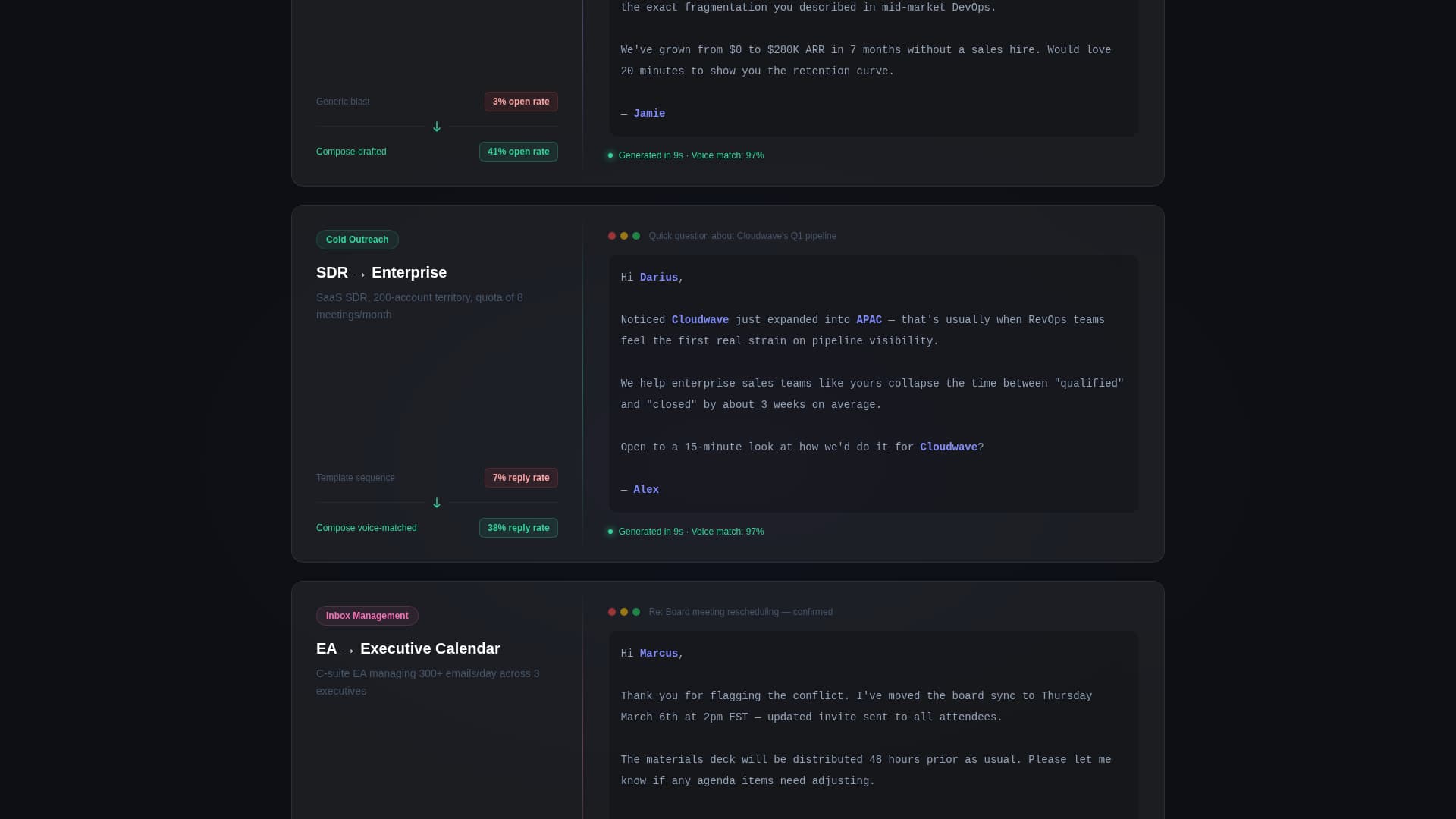 Compose - Intelligent Emailwriter Landing Page Template