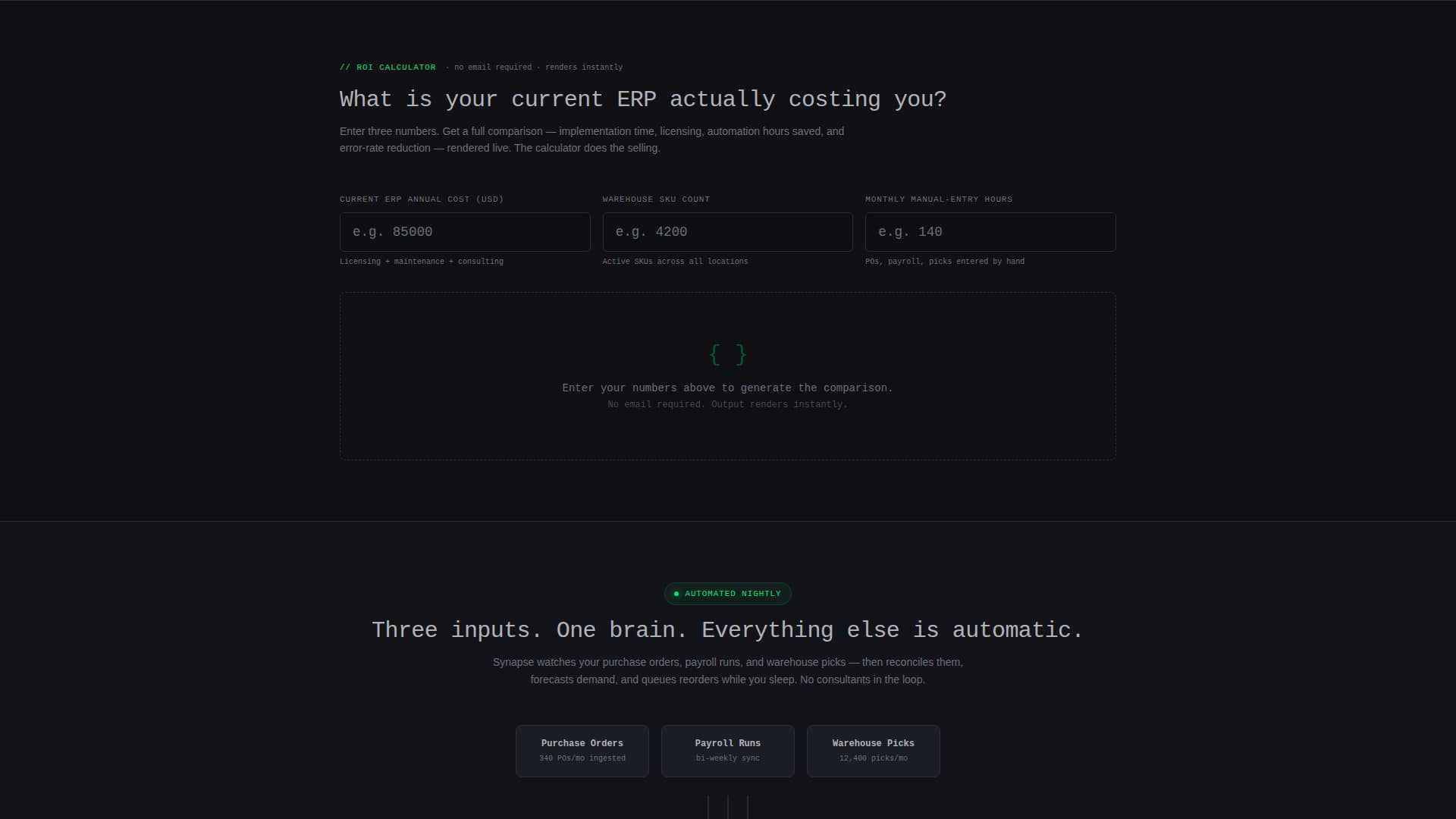 Synapse - Intelligent ERP Landing Page Template