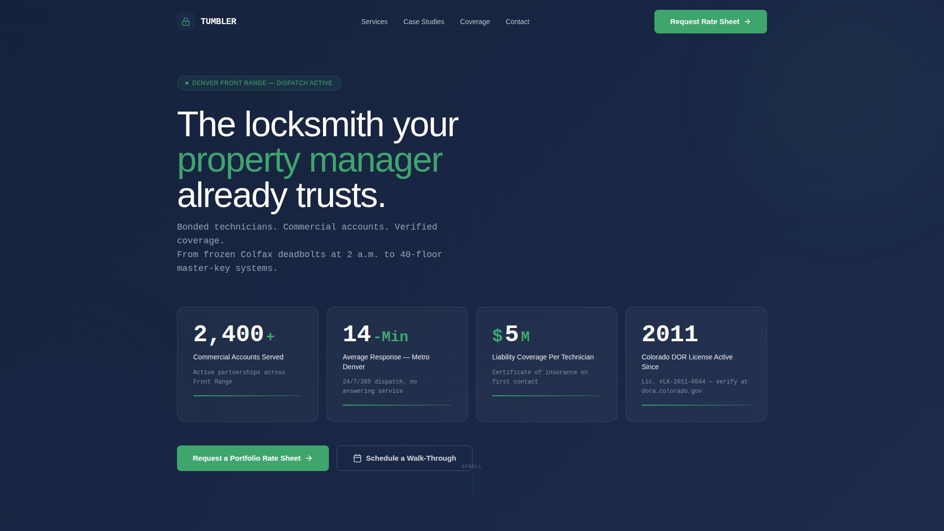 Vault — Certified Security Locksmith Landing Page Template