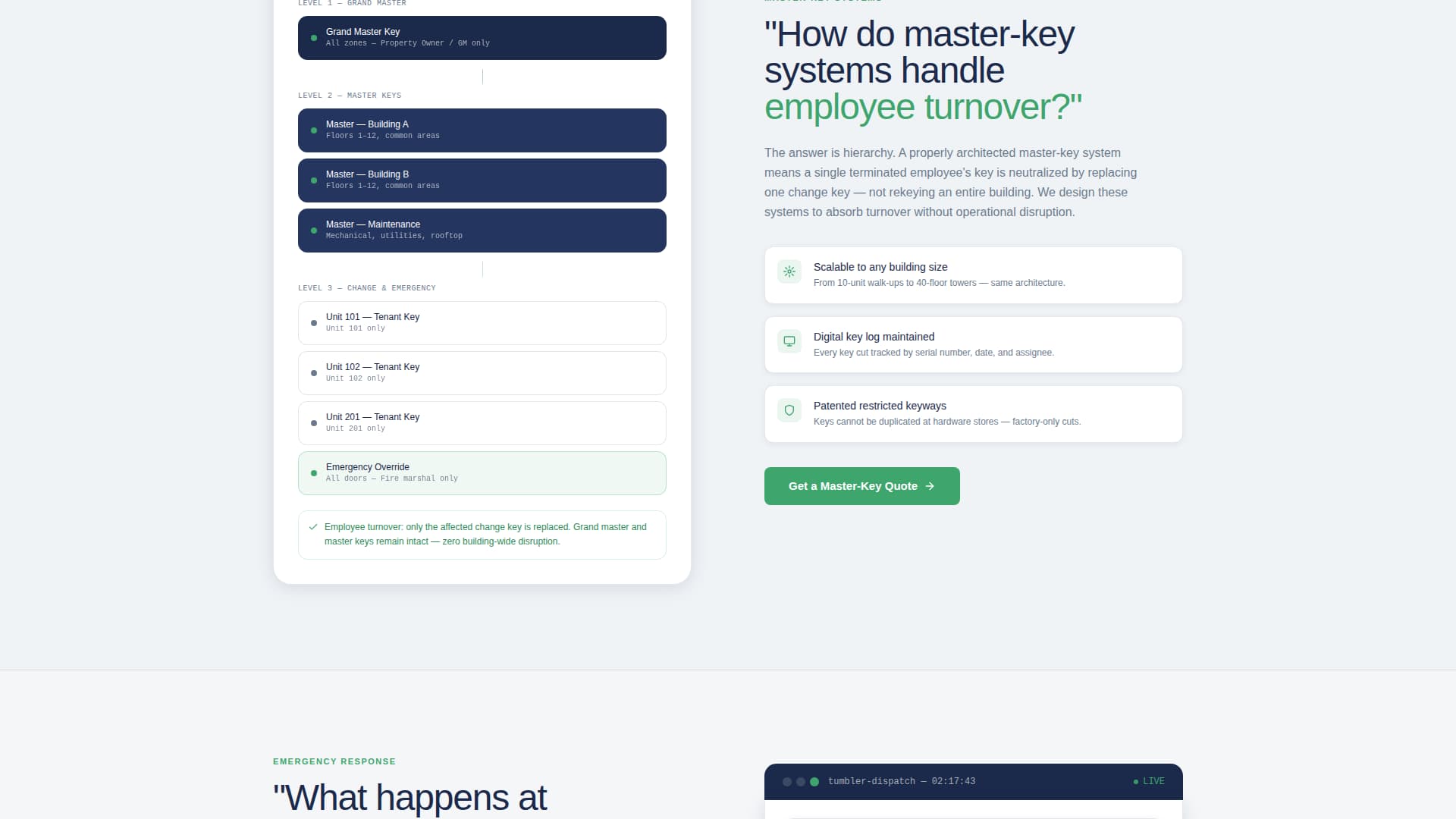 Vault — Certified Security Locksmith Landing Page Template