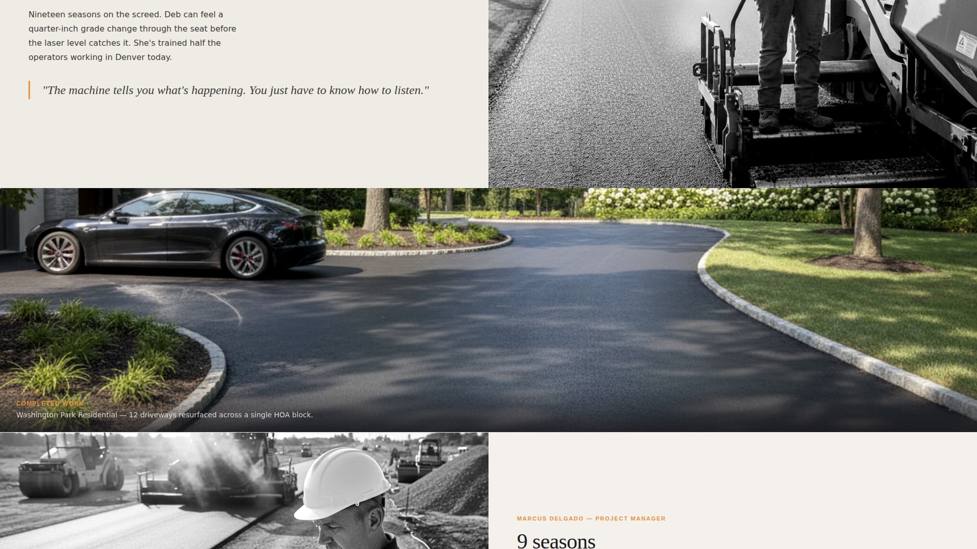 Pave - Trusted Asphalt Landing Page Template