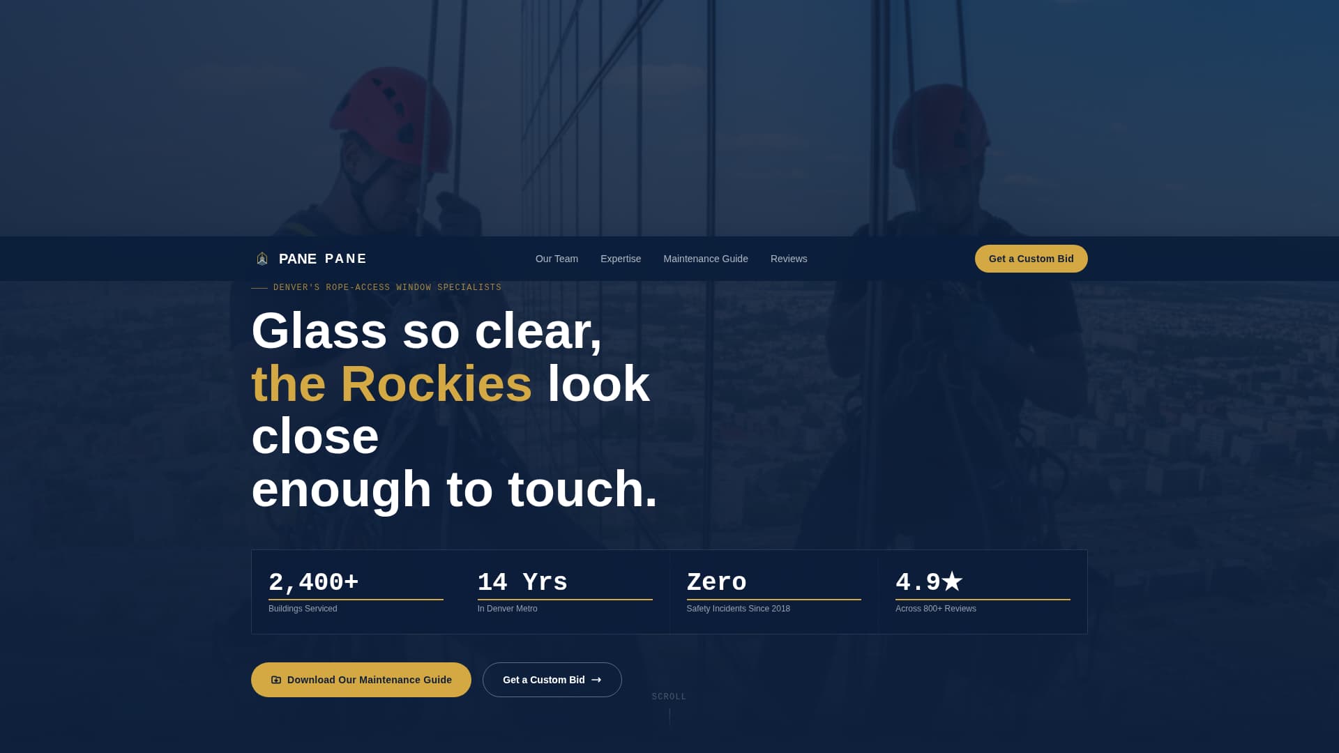 Pane - Precision Windowcleaning Landing Page Template