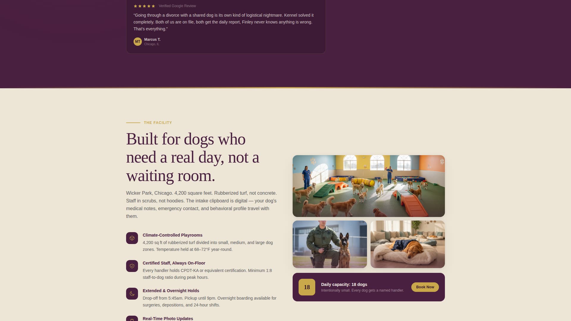 Kennel - Trusted Dogdaycare Landing Page Template