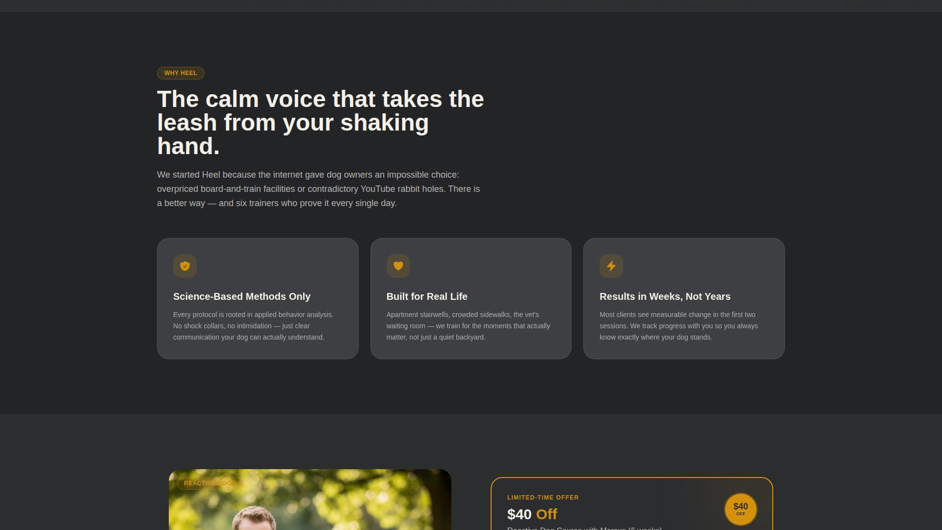Heel - Trusted Trainer Landing Page Template
