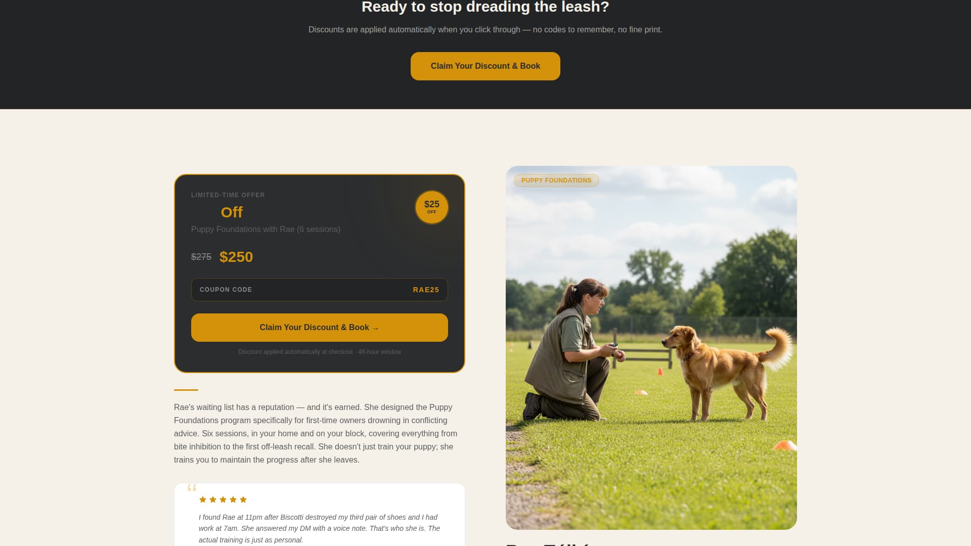 Heel - Trusted Trainer Landing Page Template