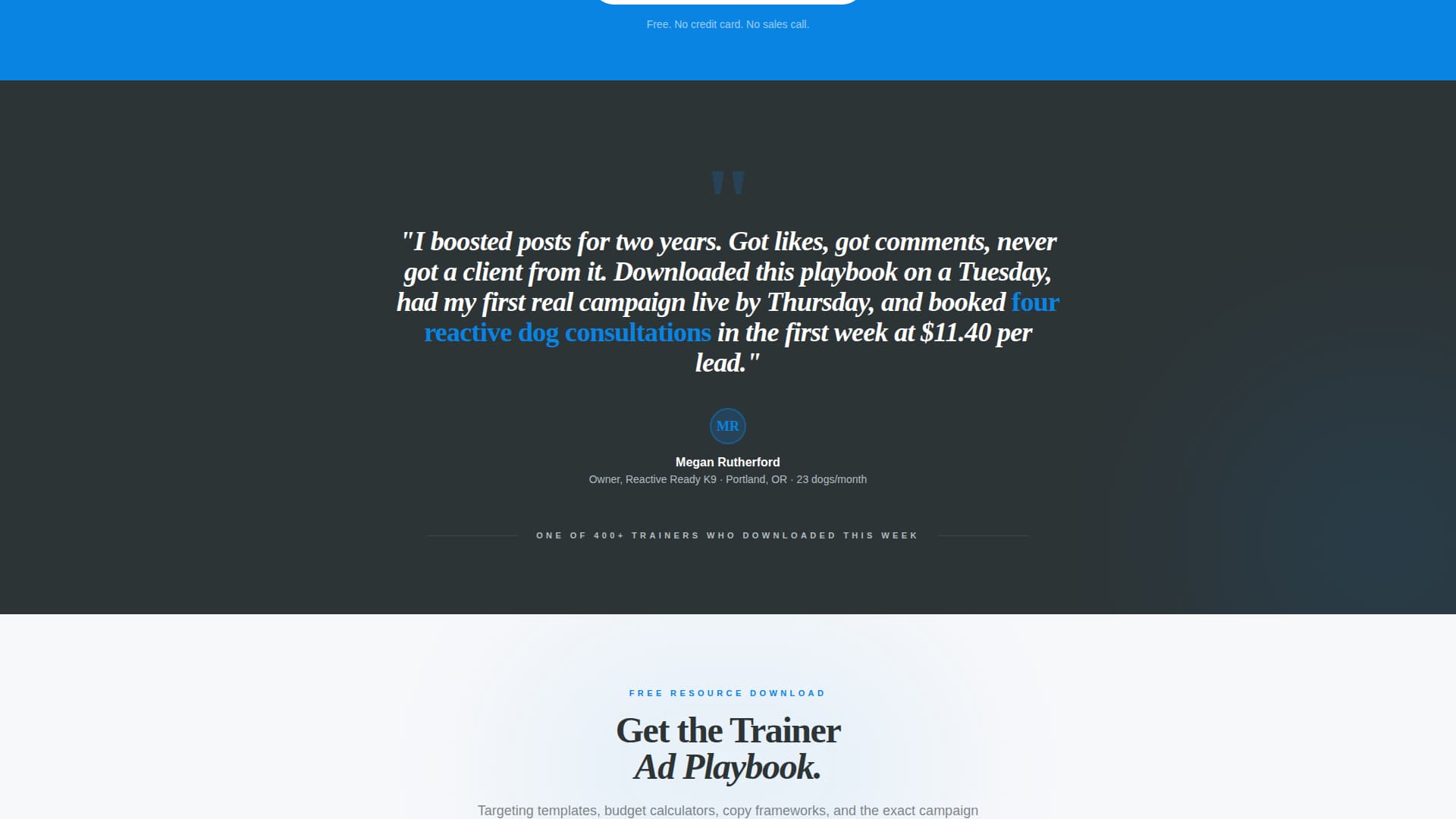 Heel - Elite Dogtrainer Landing Page Template