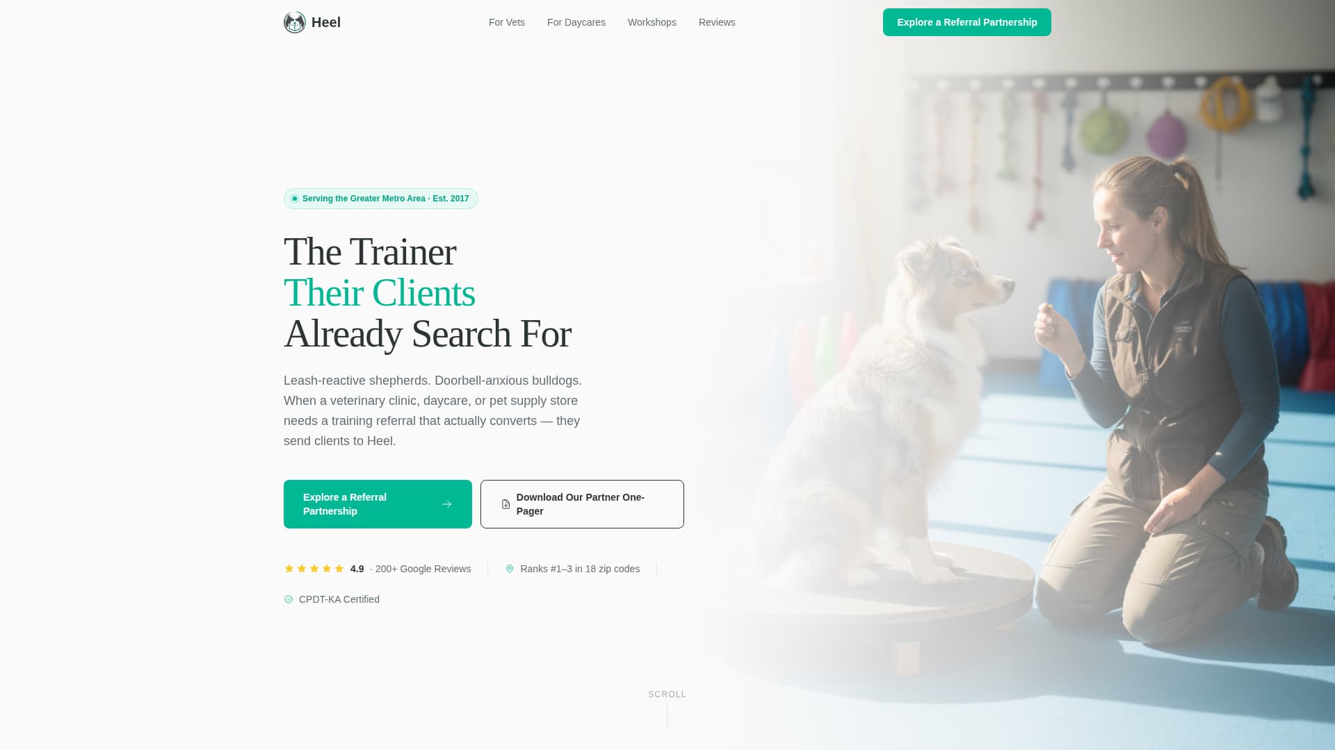 Obedience — Certified Dog Training Landing Page Template