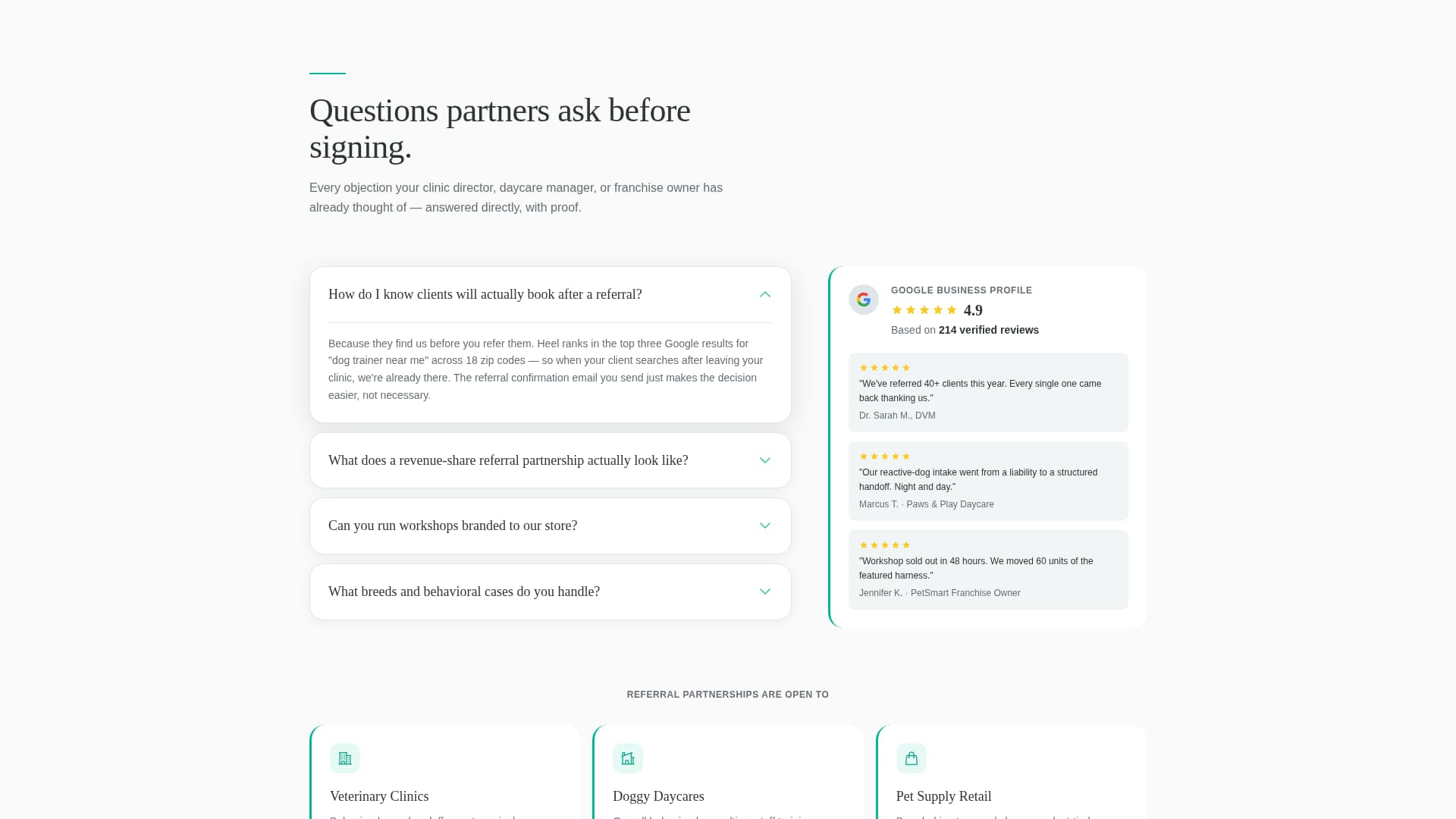 Obedience — Certified Dog Training Landing Page Template