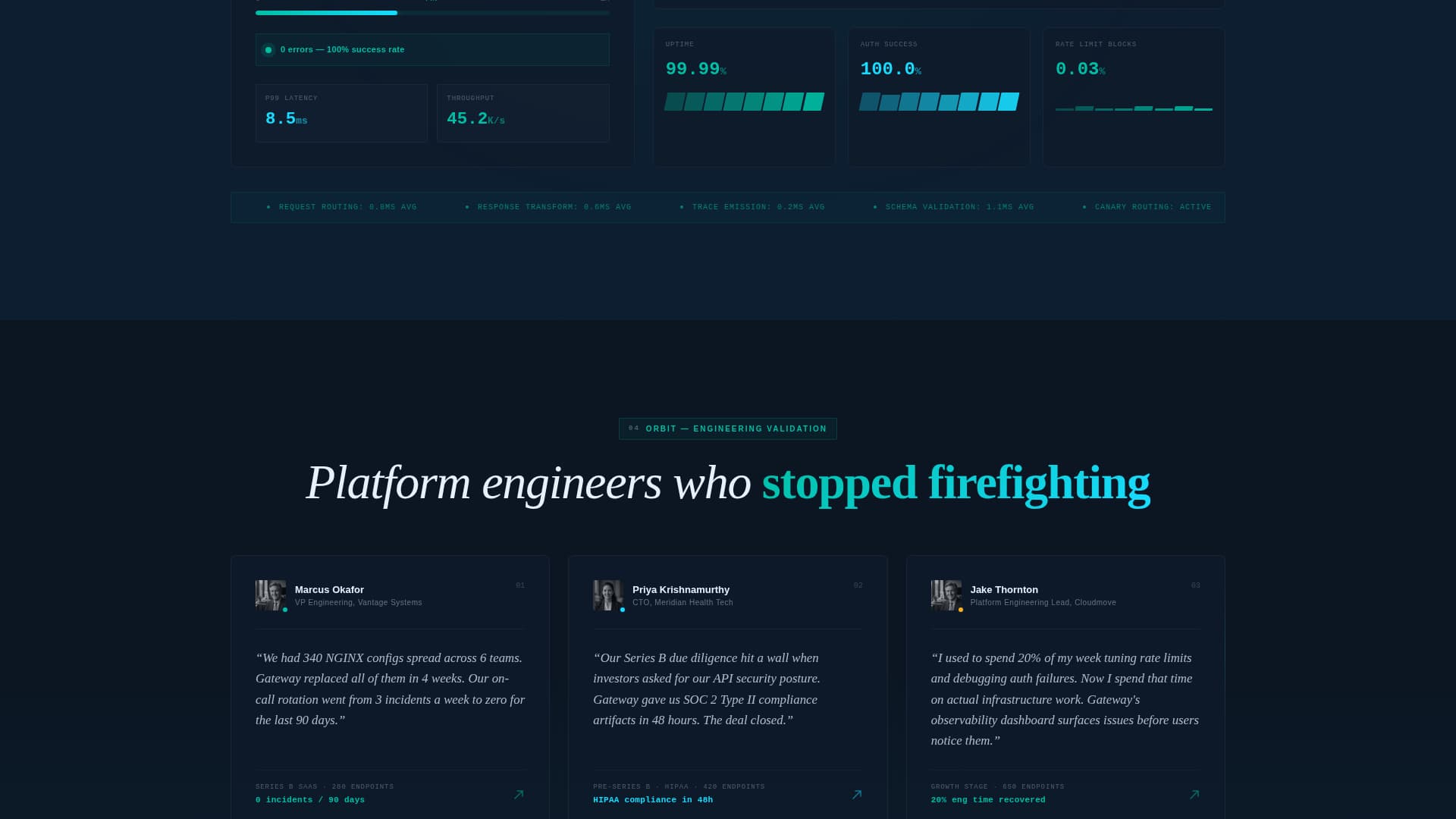 Flux — Intelligent API Management Landing Page Template