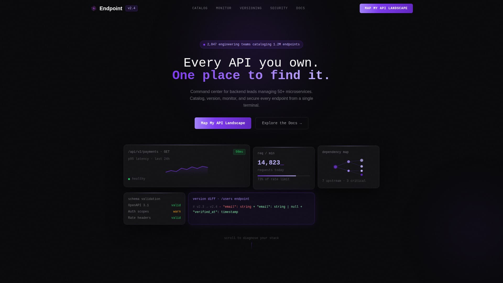 Nexus — Advanced API Connectivity Landing Page Template